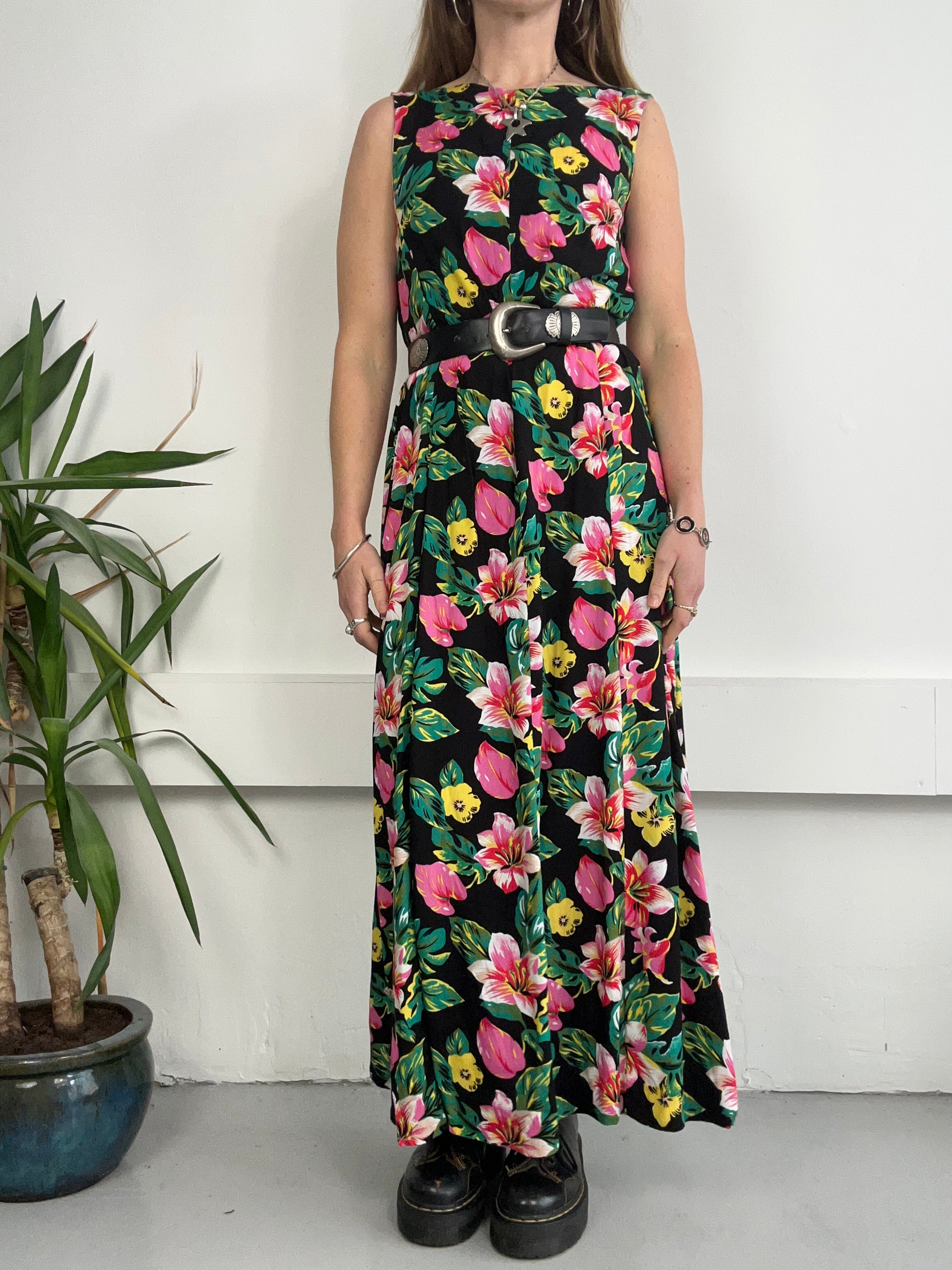 90's Floral Maxi Dress Size 10/12