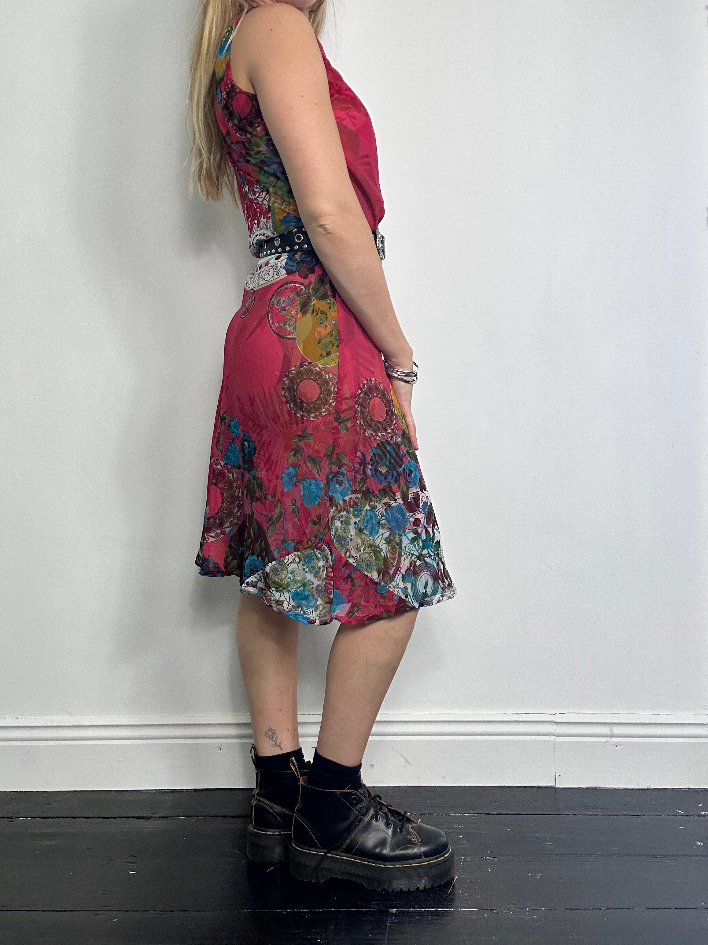 Reversible Chiffon Midi Dress Size 10