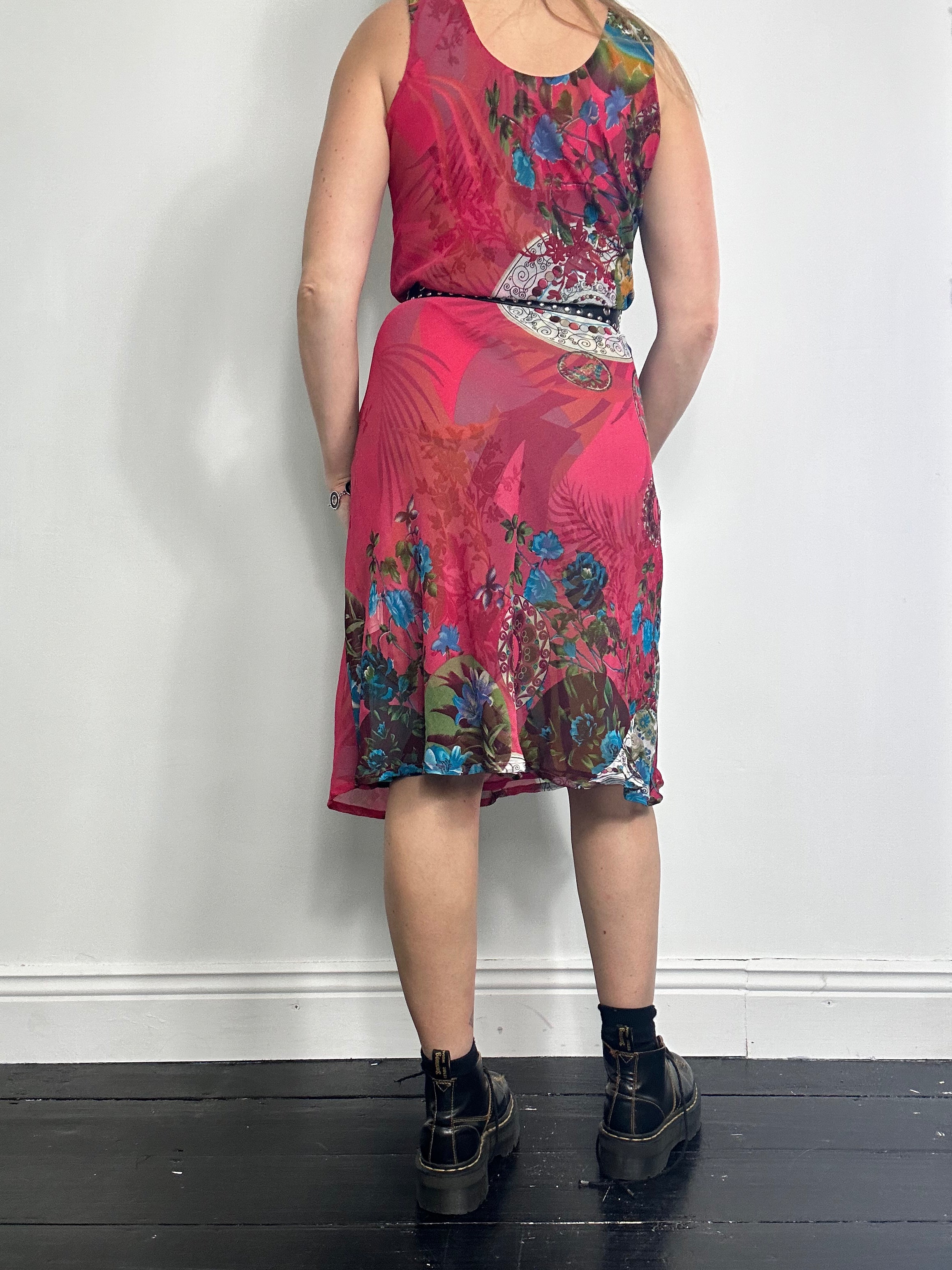Reversible Chiffon Midi Dress Size 10