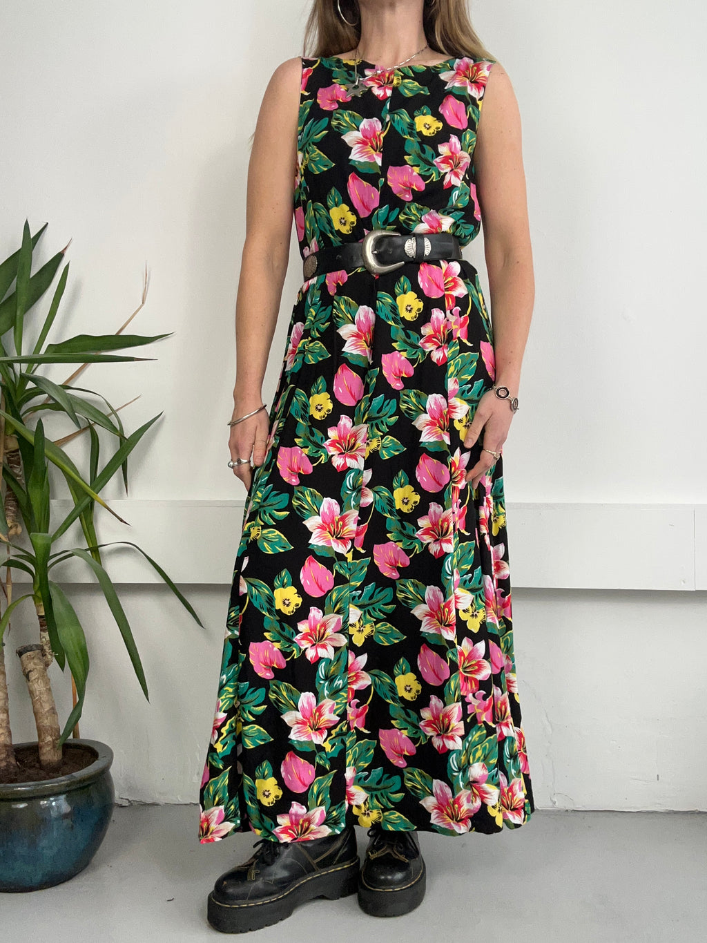 90's Floral Maxi Dress Size 10/12