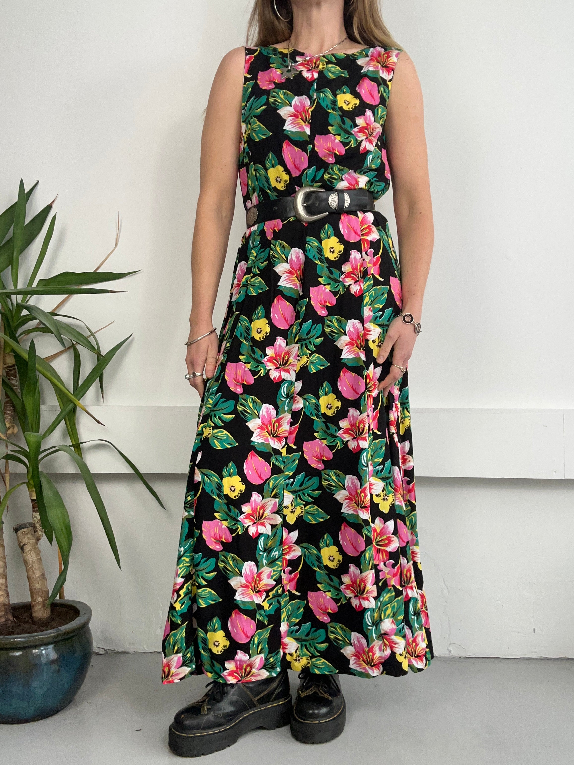 90's Floral Maxi Dress Size 10/12