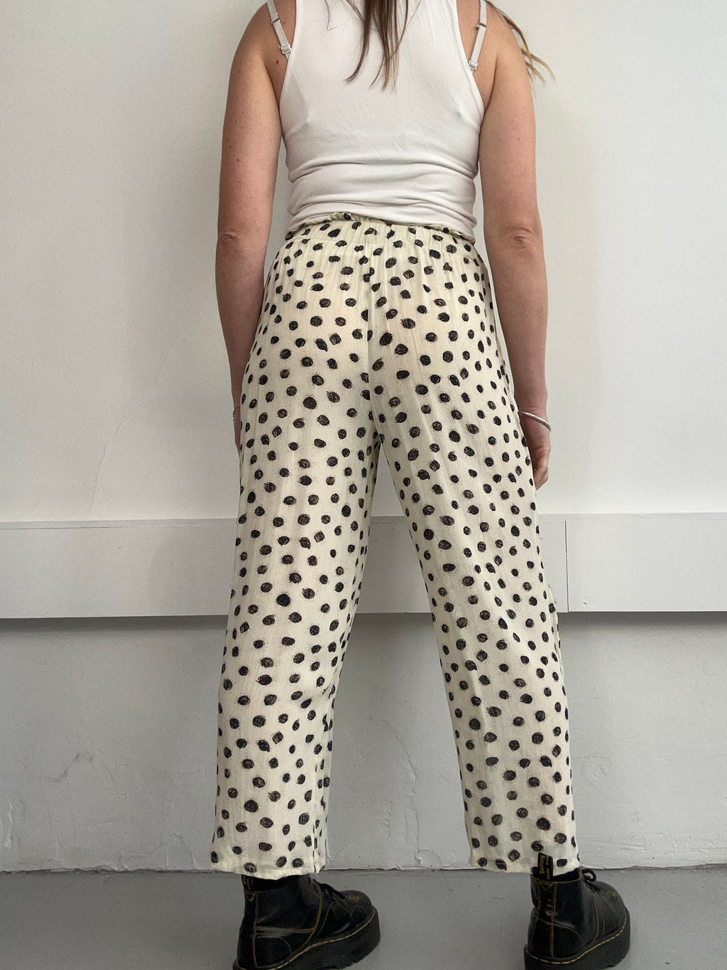 Polkadot Wide Leg Pants 80's Size 10