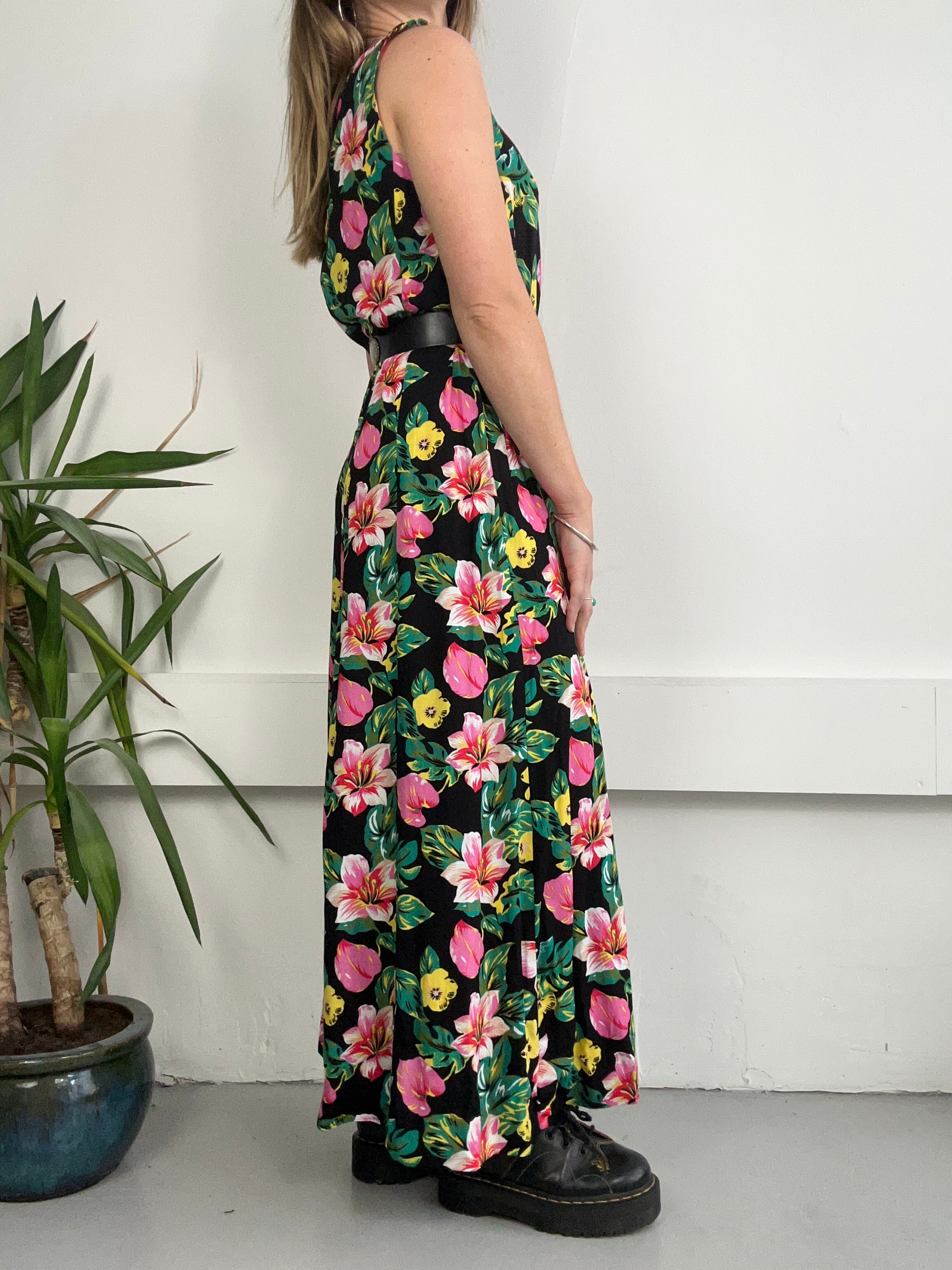 90's Floral Maxi Dress Size 10/12