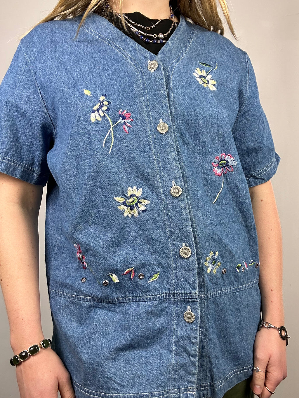 Daisy Print Button Shirt Size 12