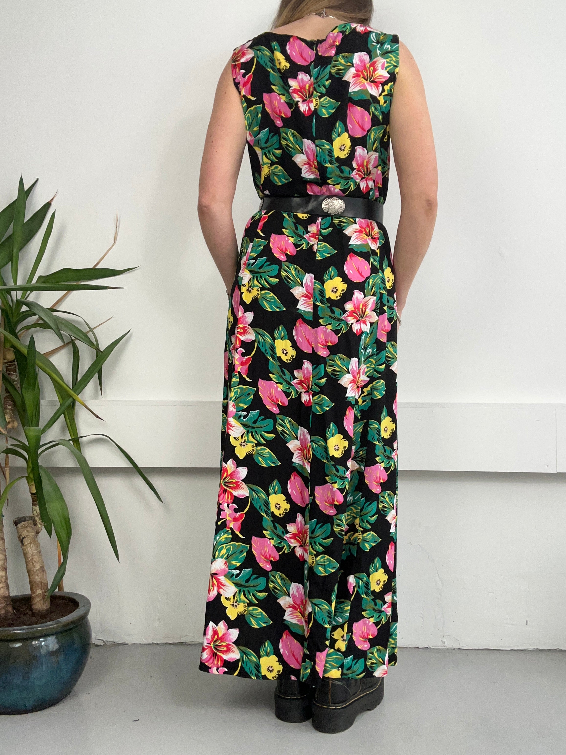 90's Floral Maxi Dress Size 10/12