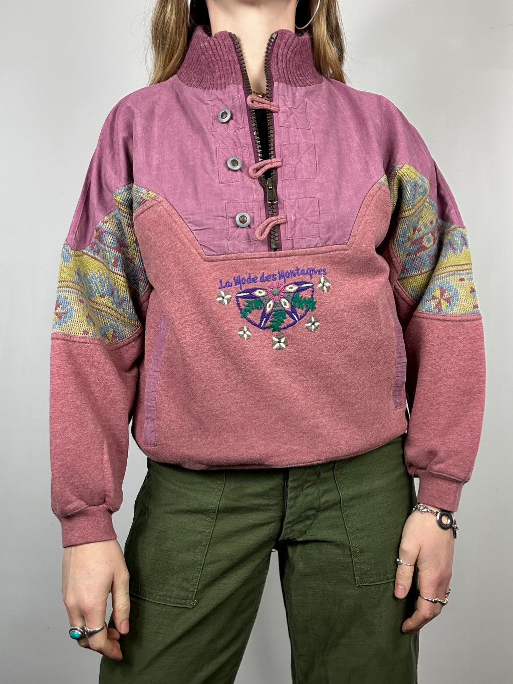 Wine 80's Sweater Size S