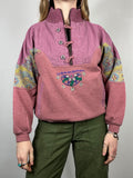 Wine 80's Sweater Size S