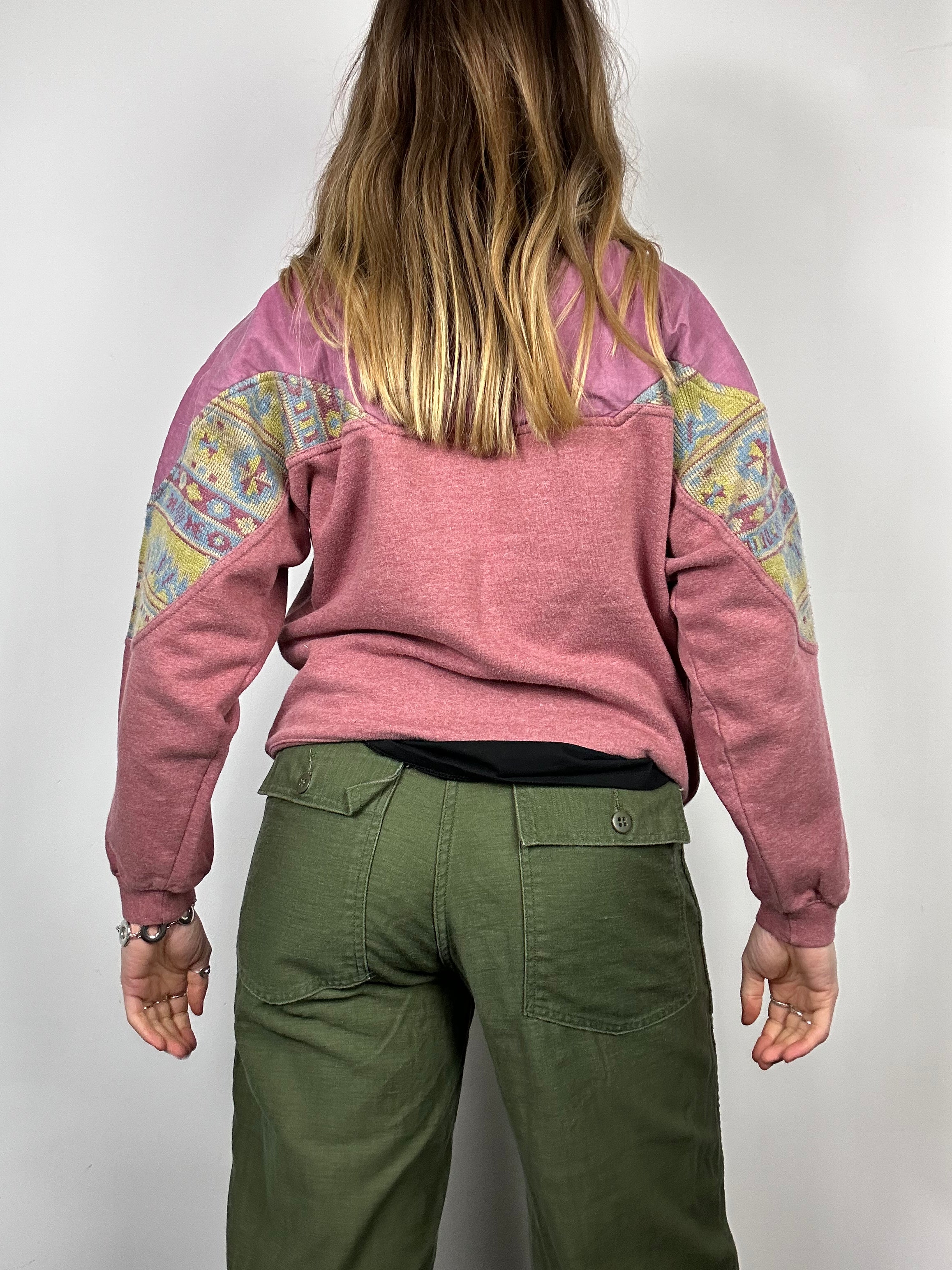 Wine 80's Sweater Size S