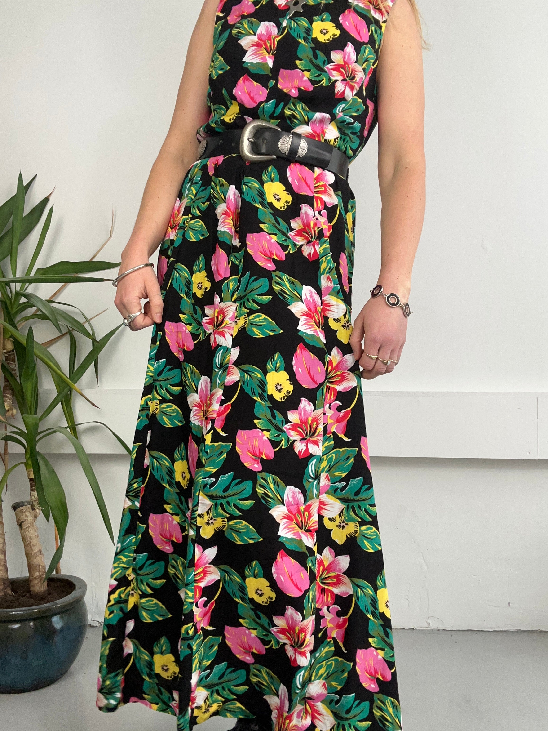 90's Floral Maxi Dress Size 10/12