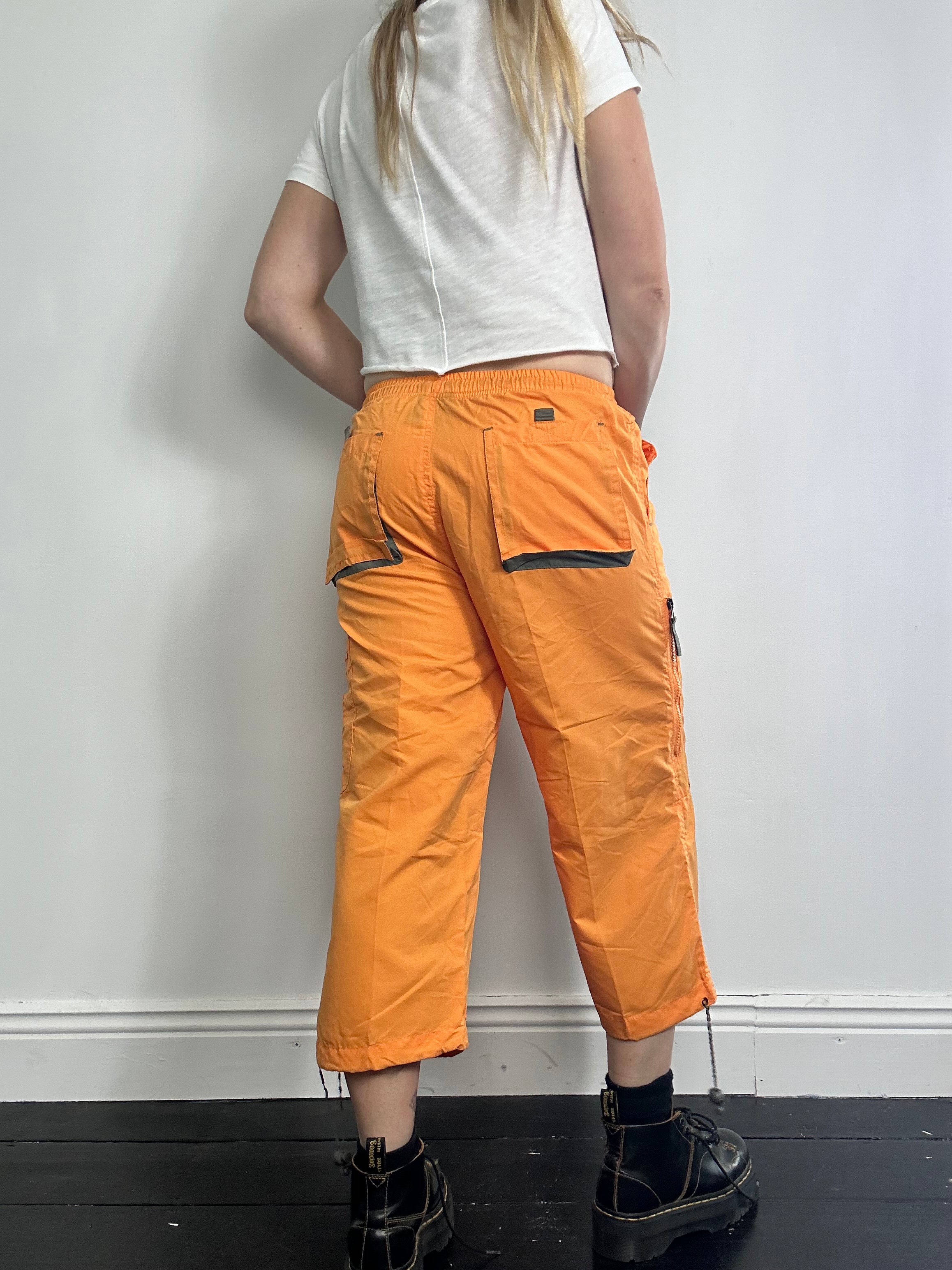 Orange Capri Cargo Pants Size 8
