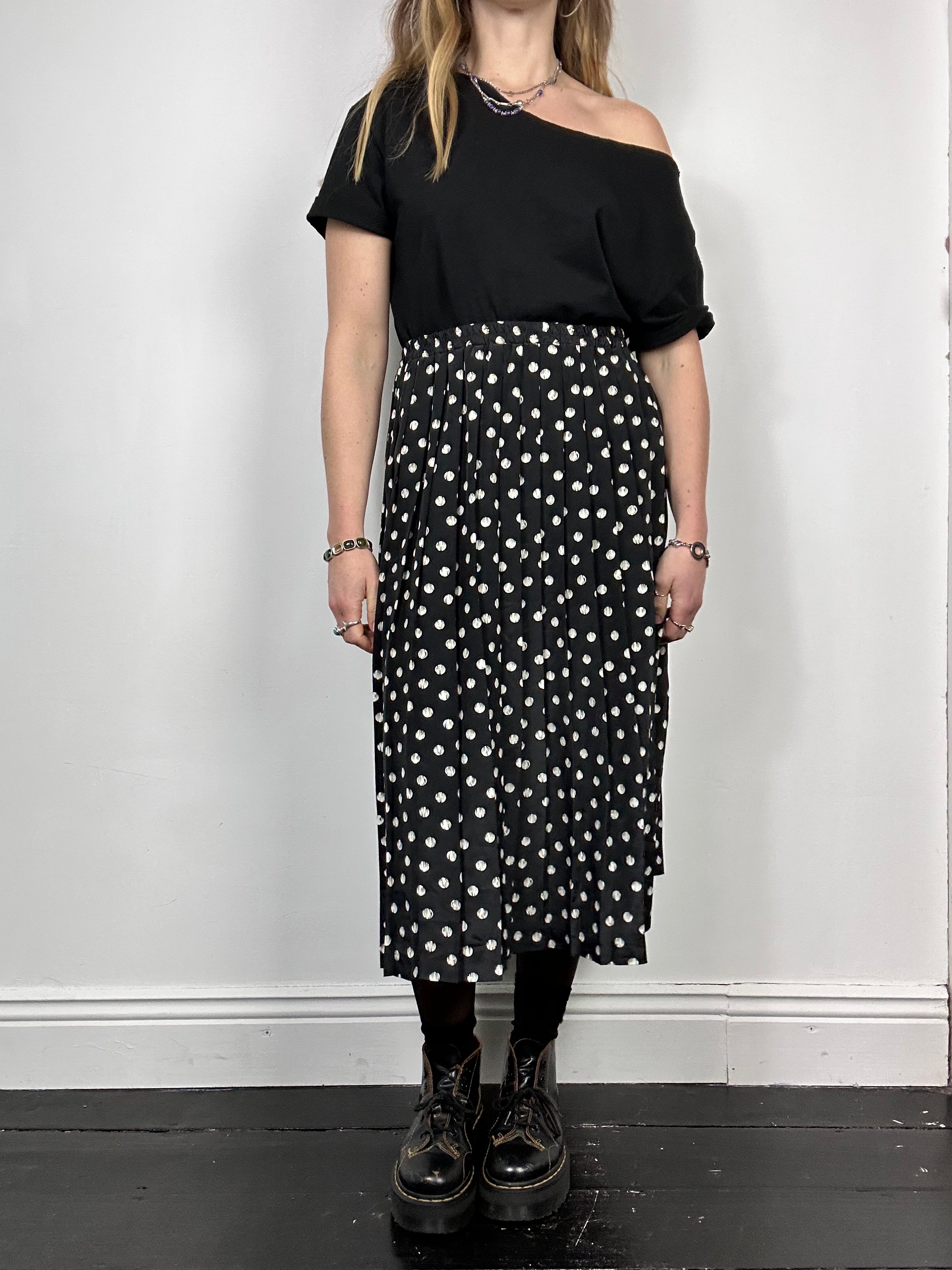 Polkadot 90's Midi Skirt Size 12