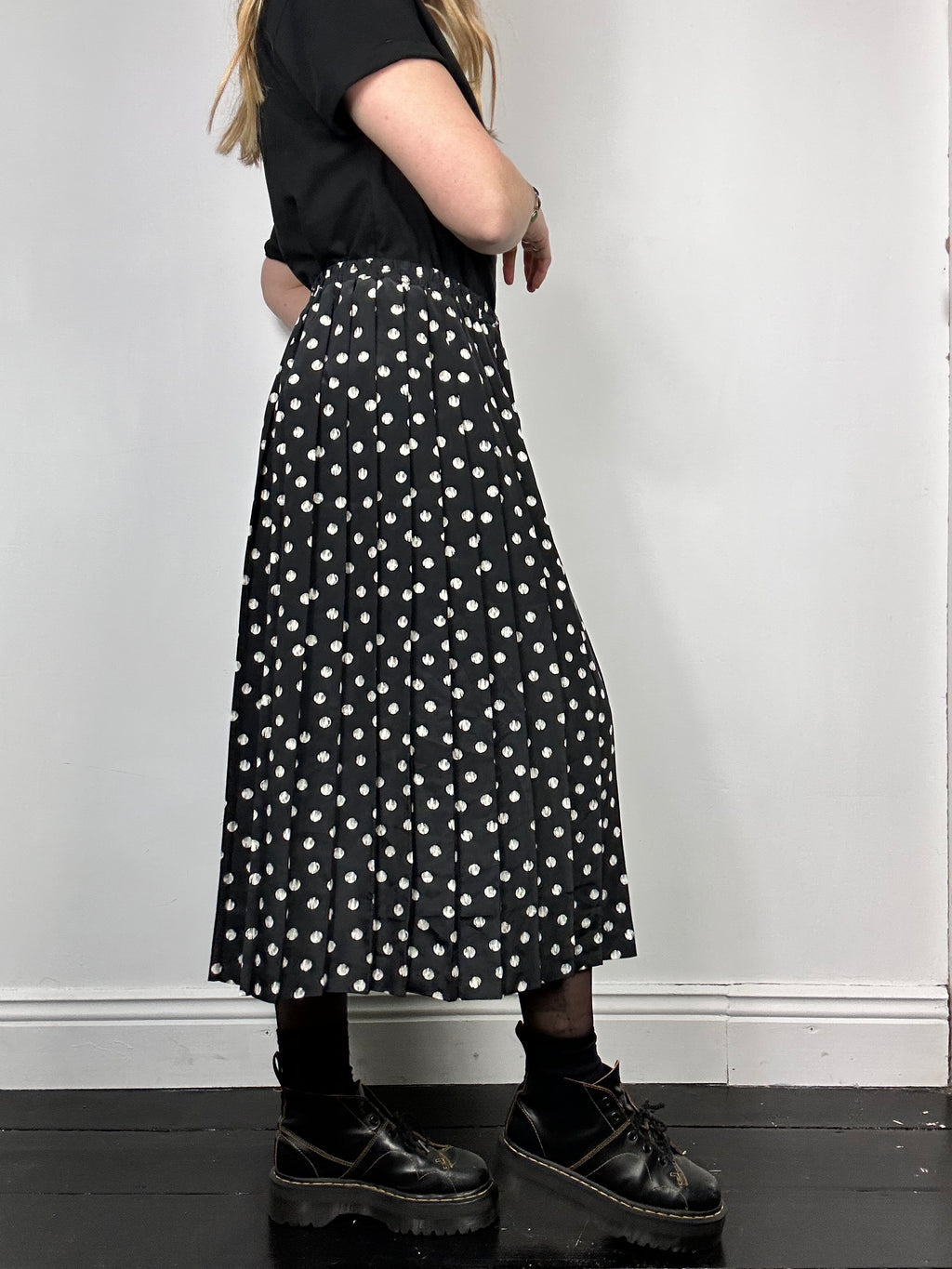 Polkadot 90's Midi Skirt Size 12