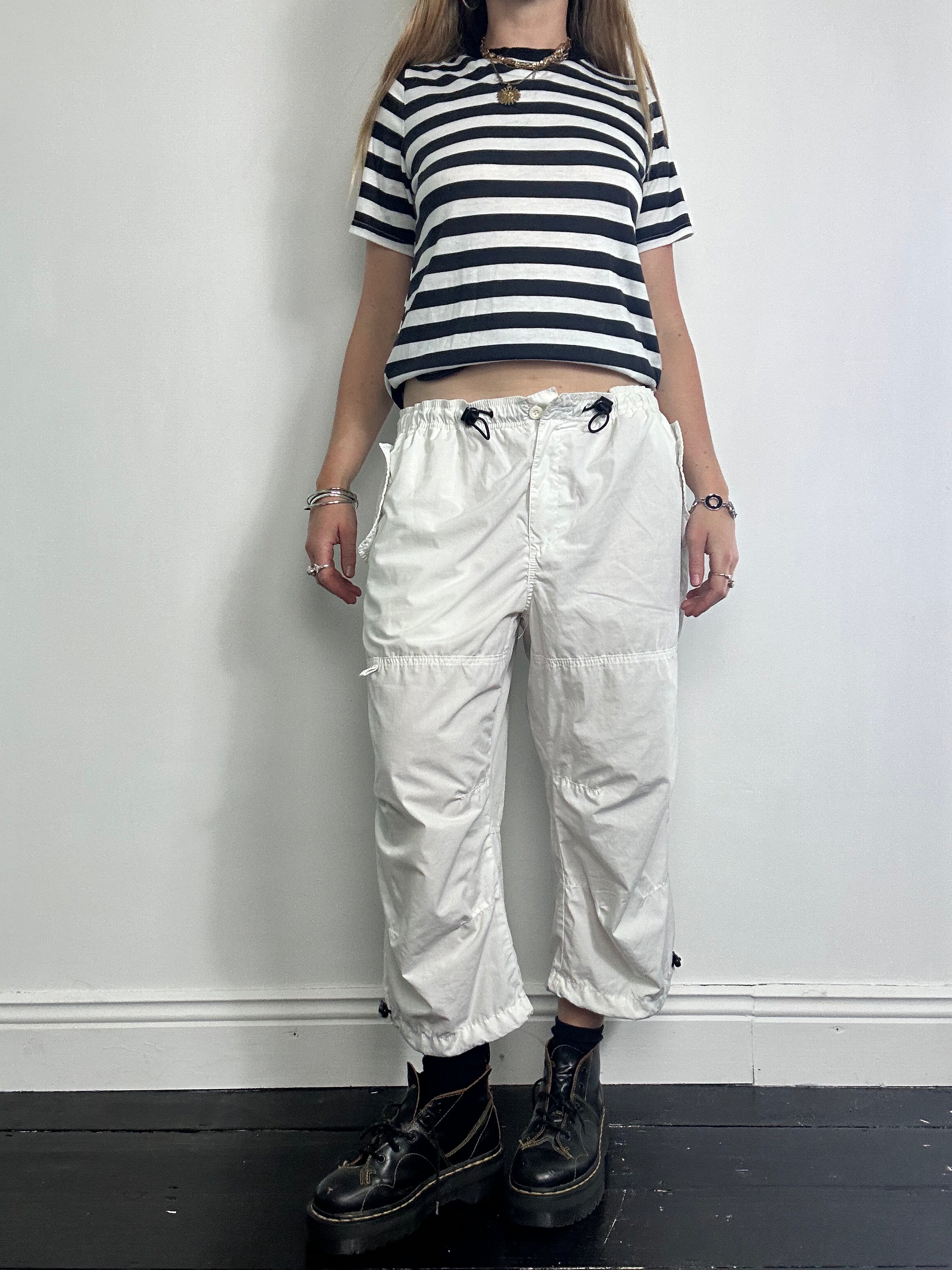 White Capri Cargos Size M/L
