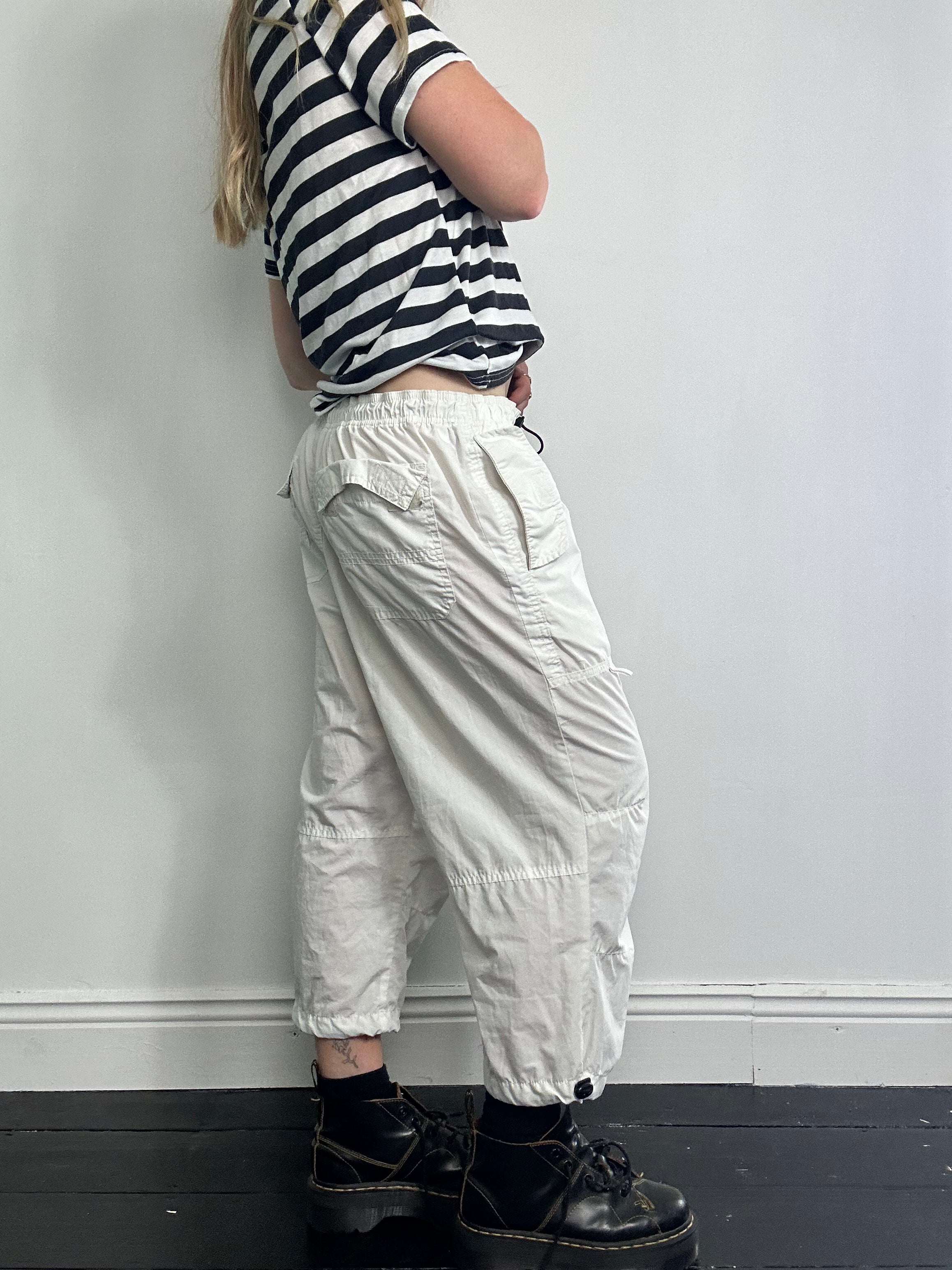 White Capri Cargos Size M/L