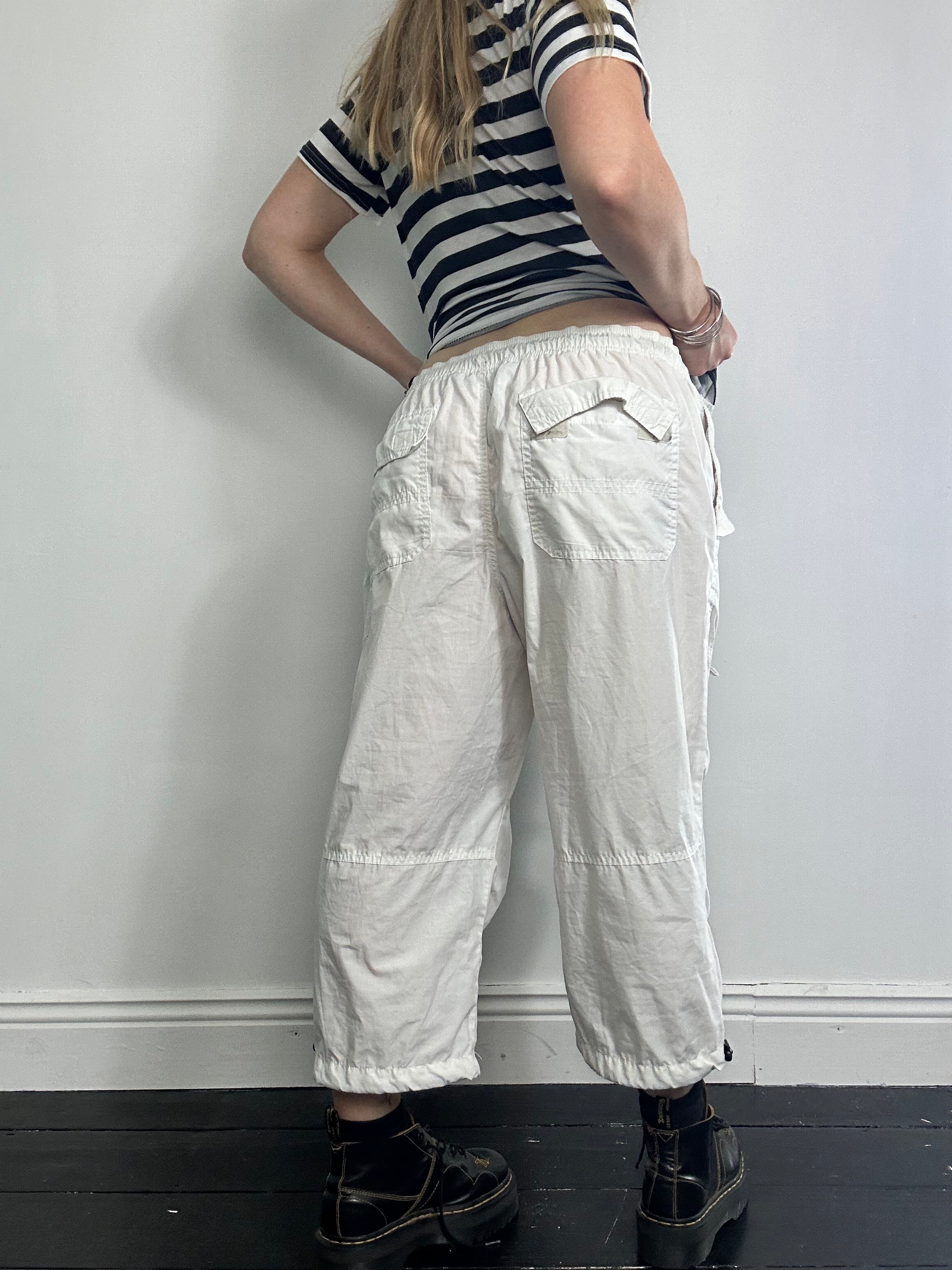 White Capri Cargos Size M/L