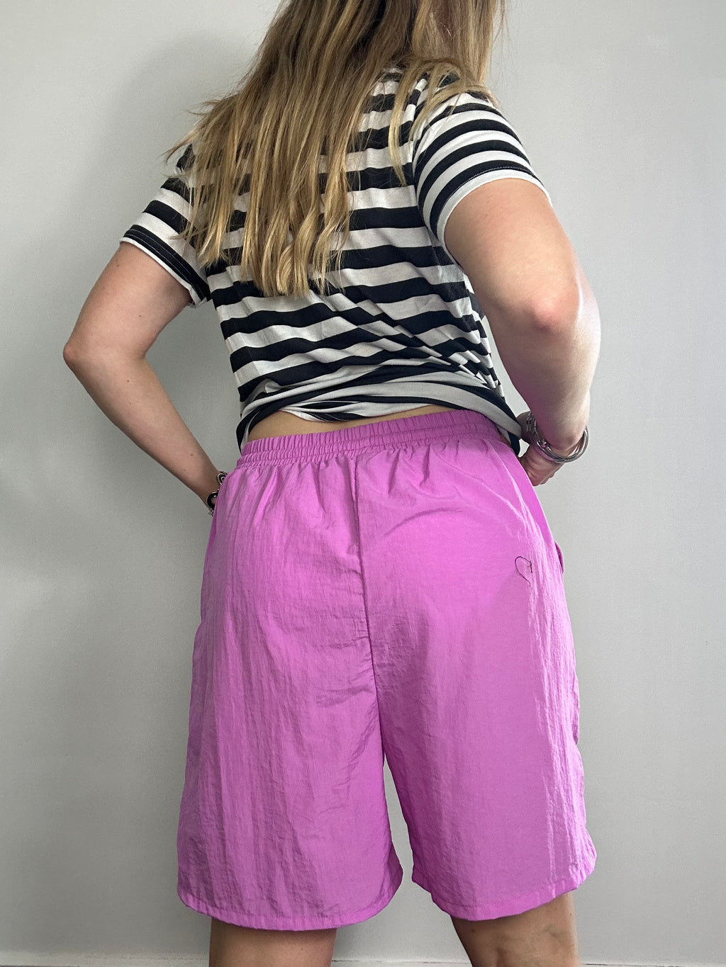 Pink 80's Swim Shorts Size M