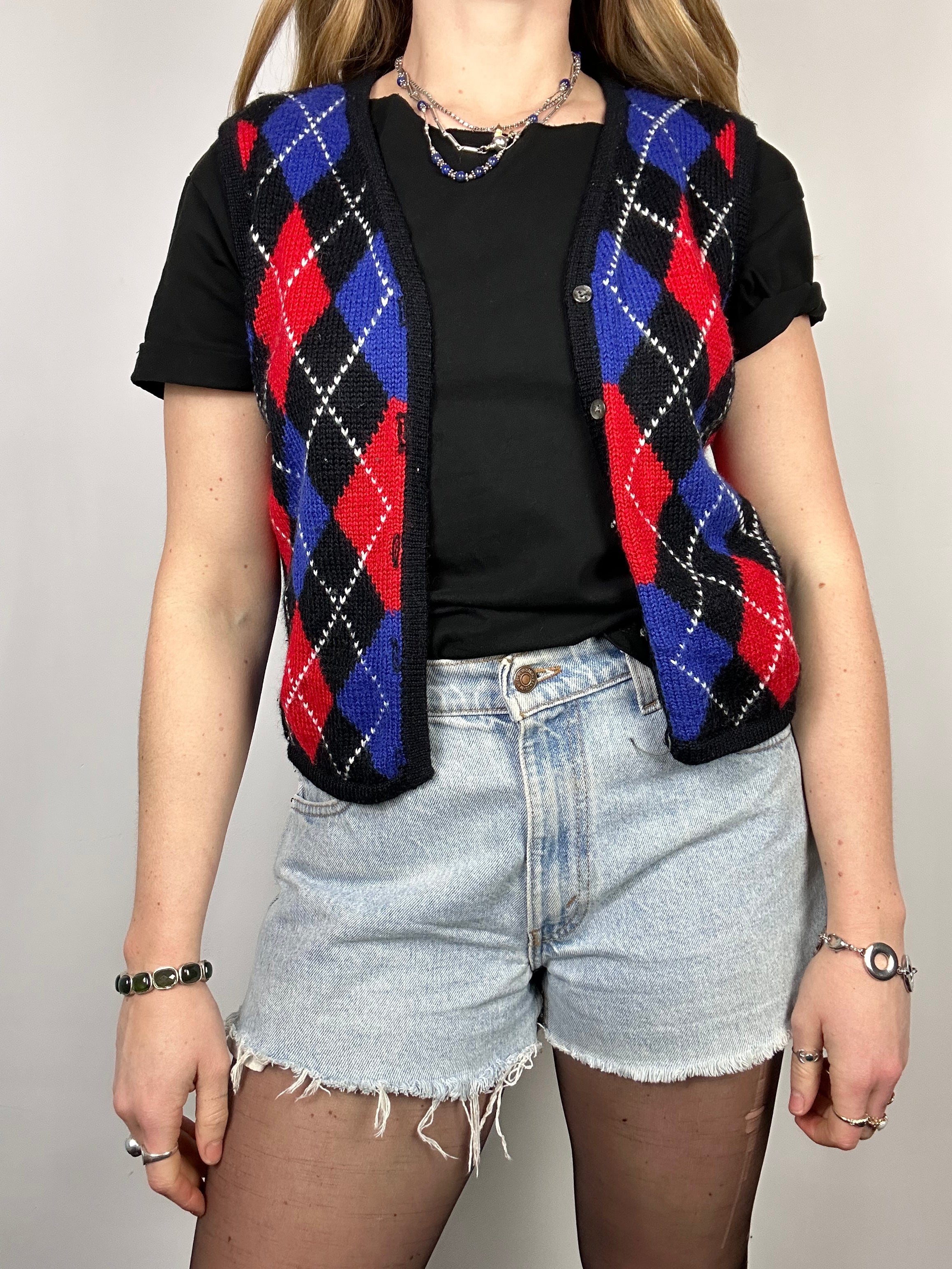 Knitted Sweater Vest Size S