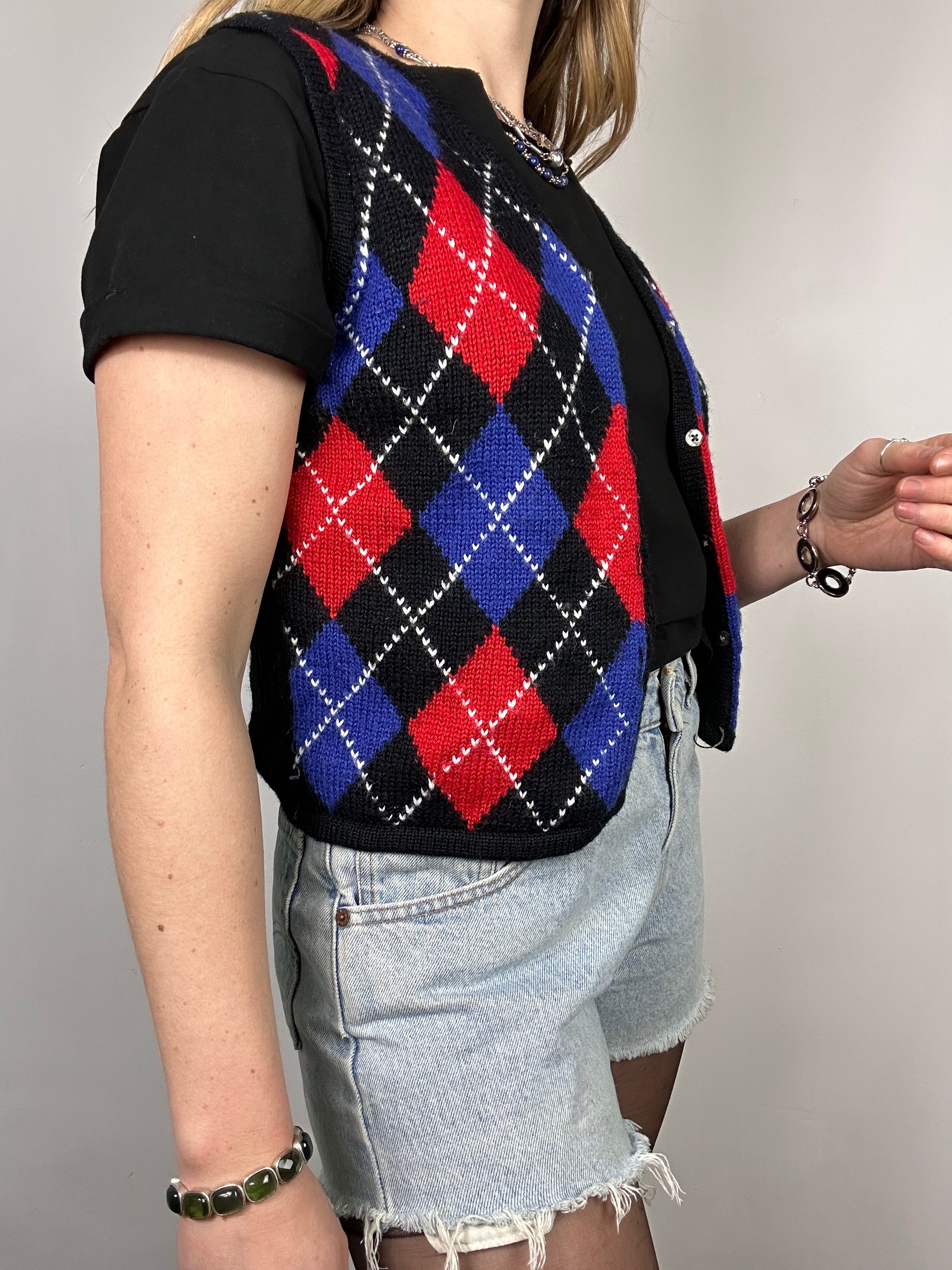 Knitted Sweater Vest Size S