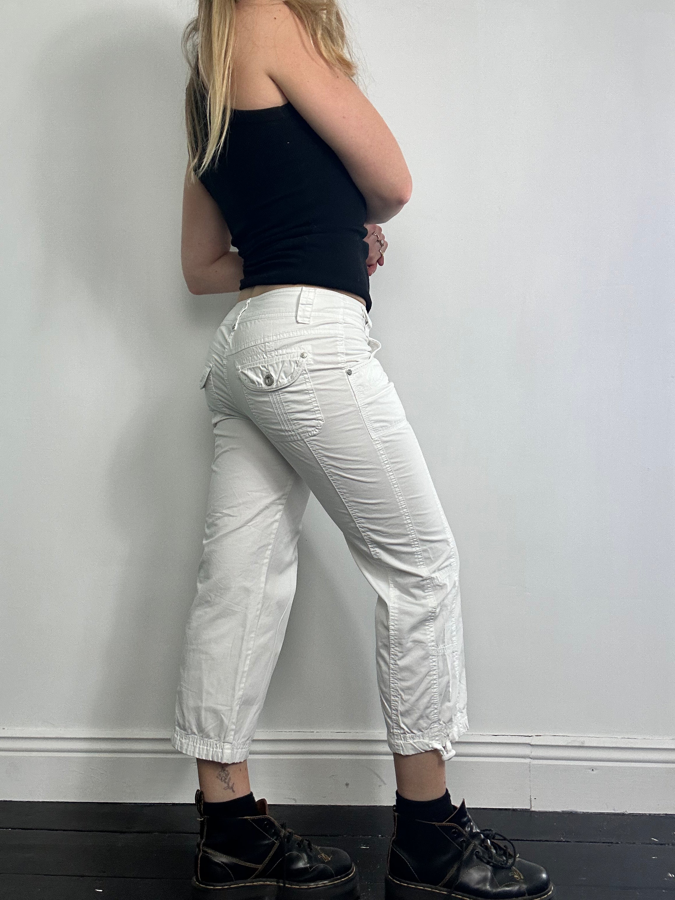 White Cropped Pants size 8