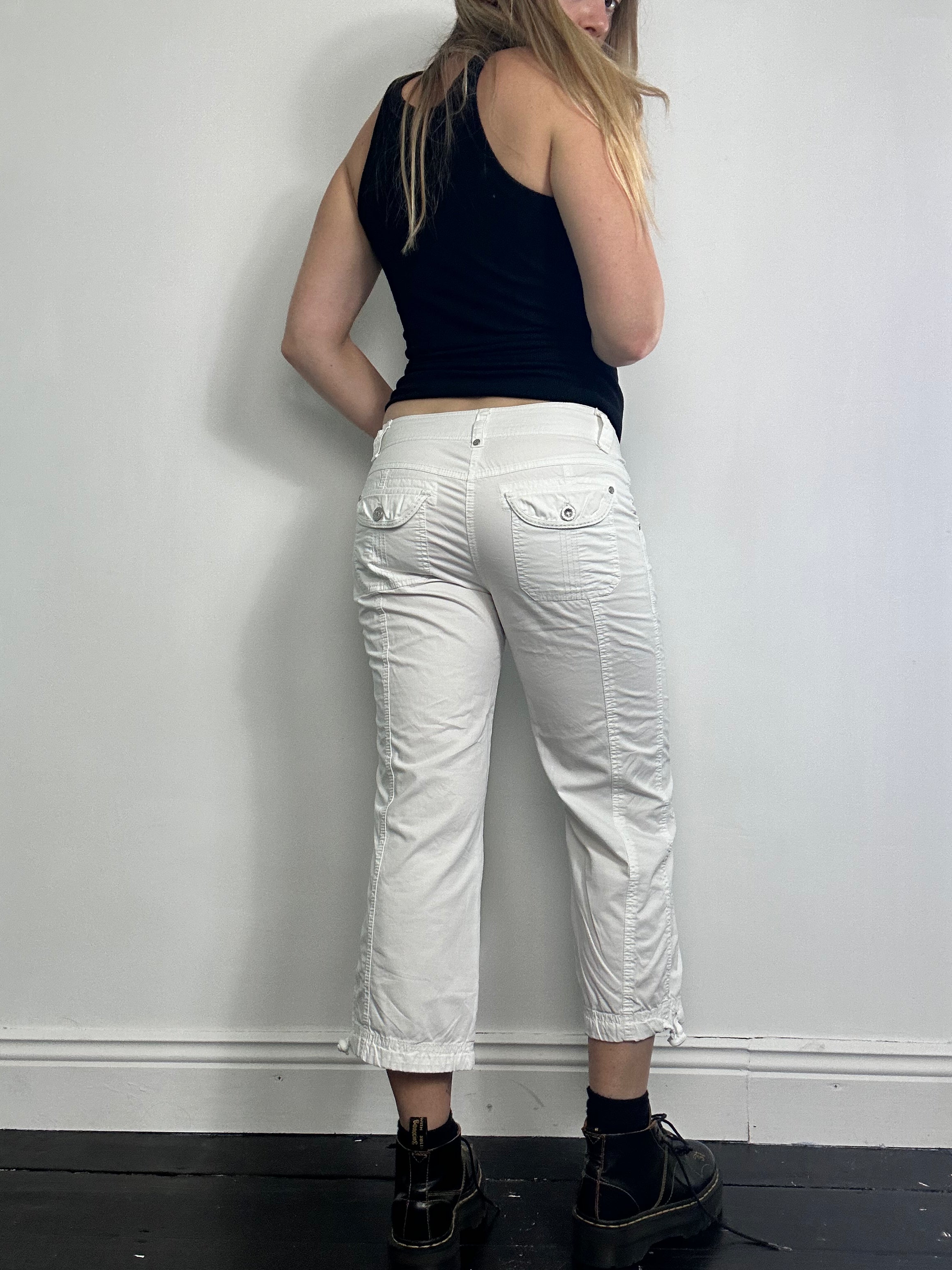 White Cropped Pants size 8