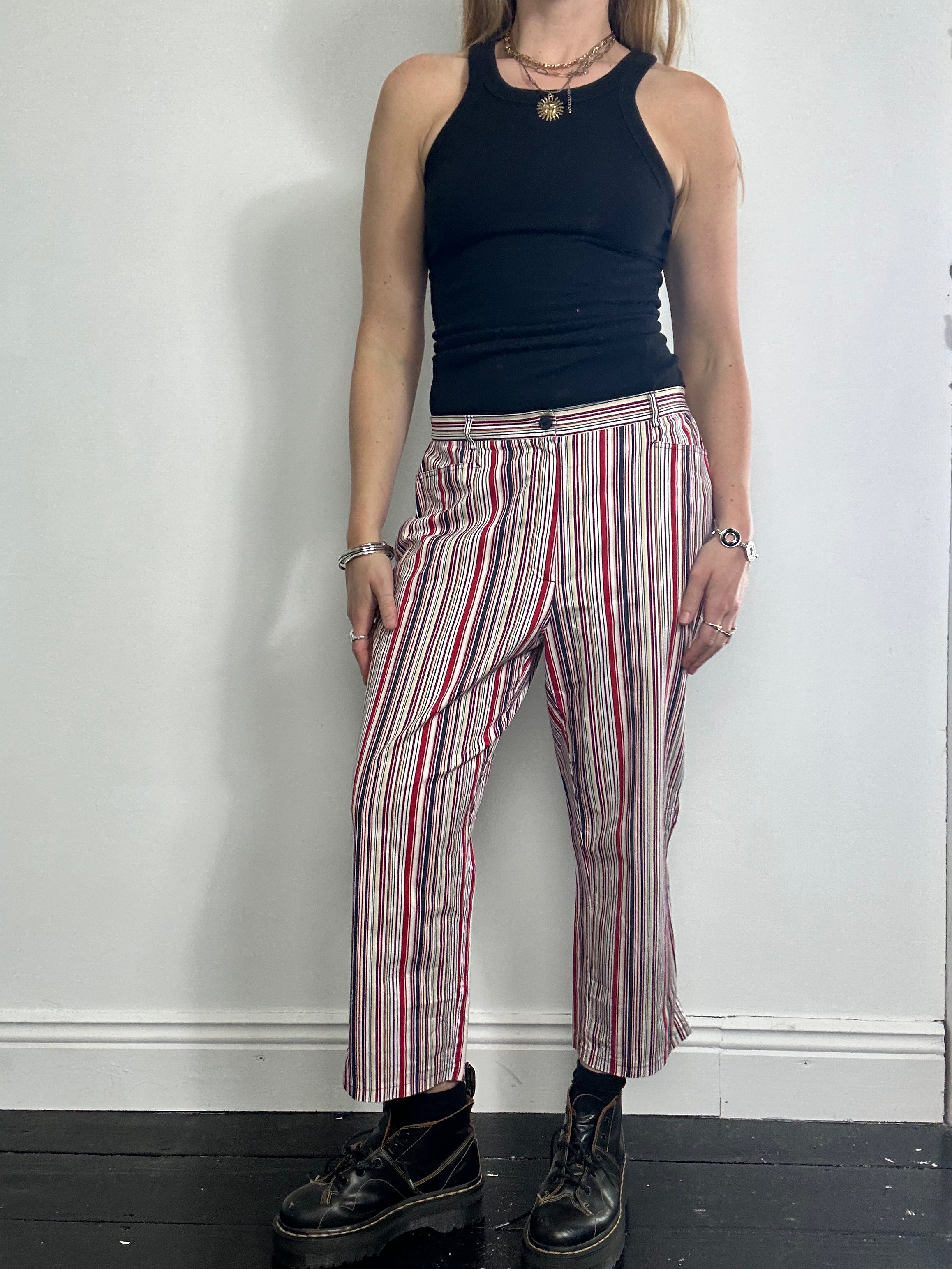 Striped 3/4 Length Pants Size 12