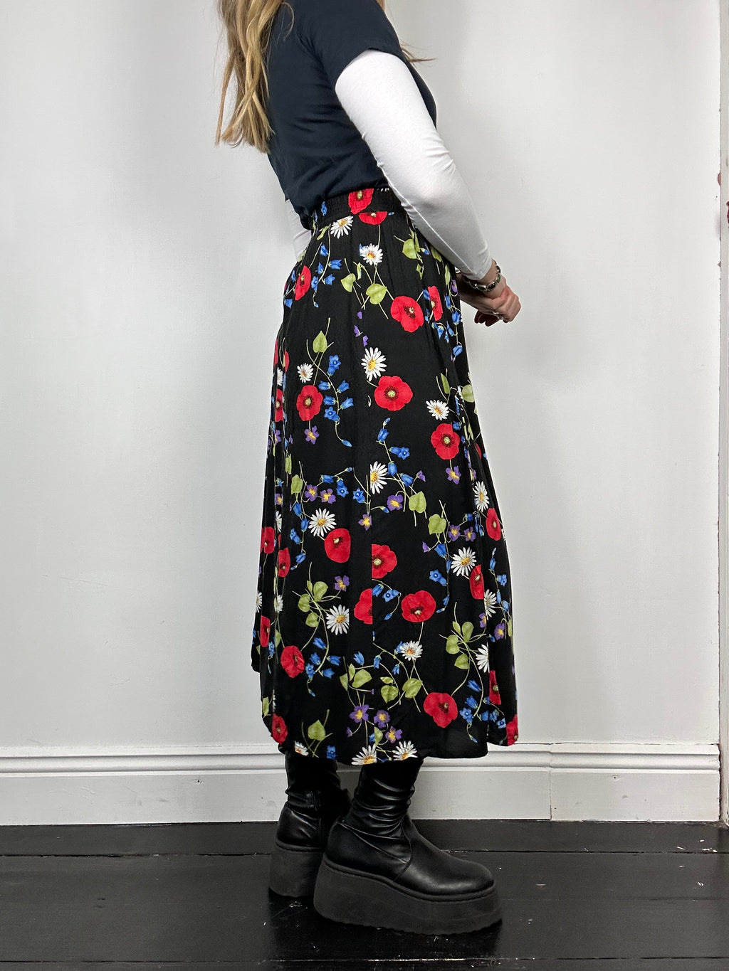Floral Maxi Skirt Size 8