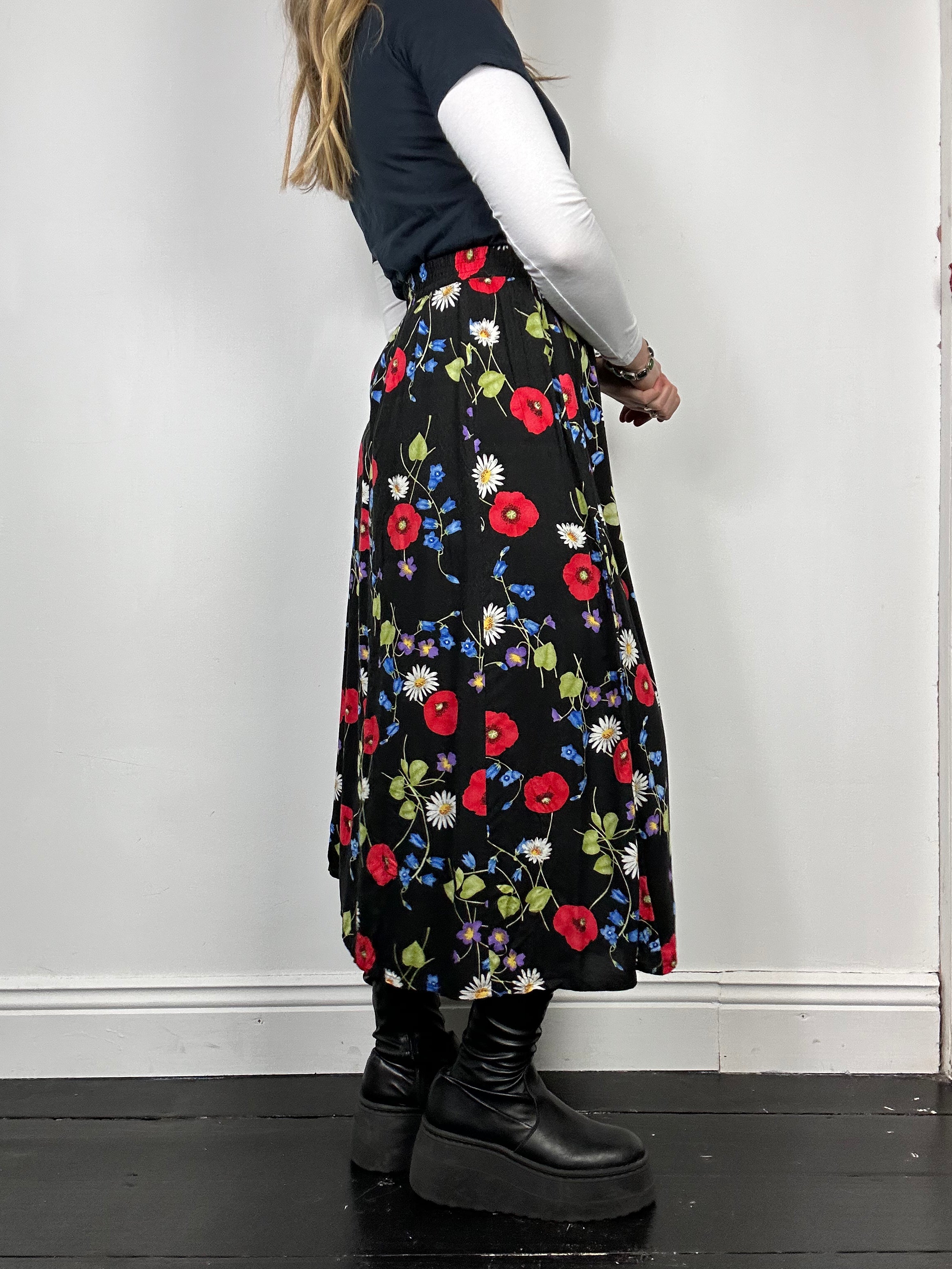 Floral Maxi Skirt Size 8