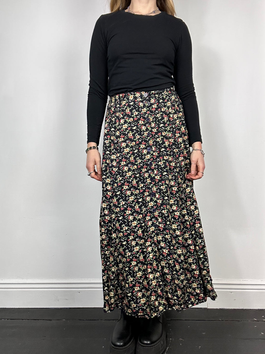 Floral 90's Maxi Skirt Size 8