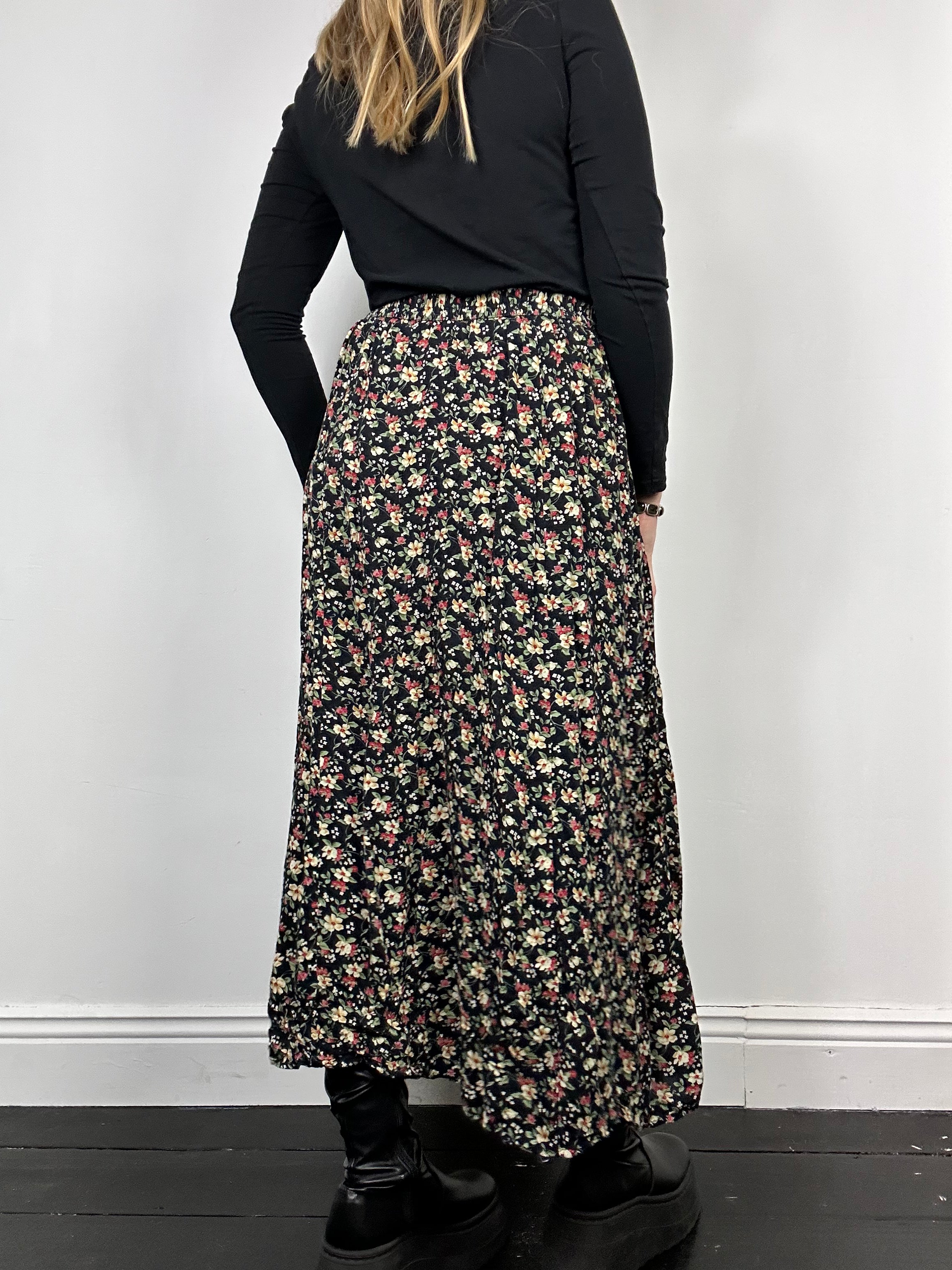 Floral 90's Maxi Skirt Size 8