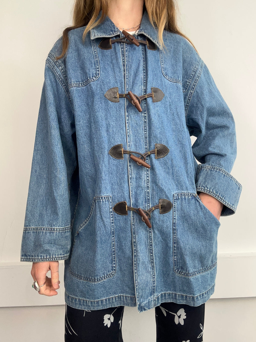 Denim 90's Duffle Coat size L