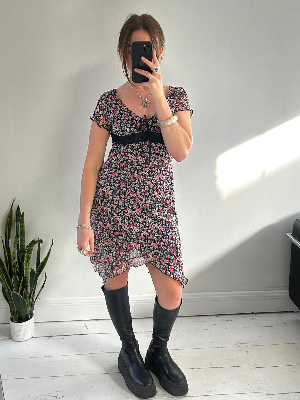 Floral y2k Mini Dress Size 10/12