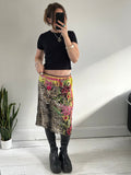 Mesh Chiffon Sequin Animal Print Skirt Size 12/14