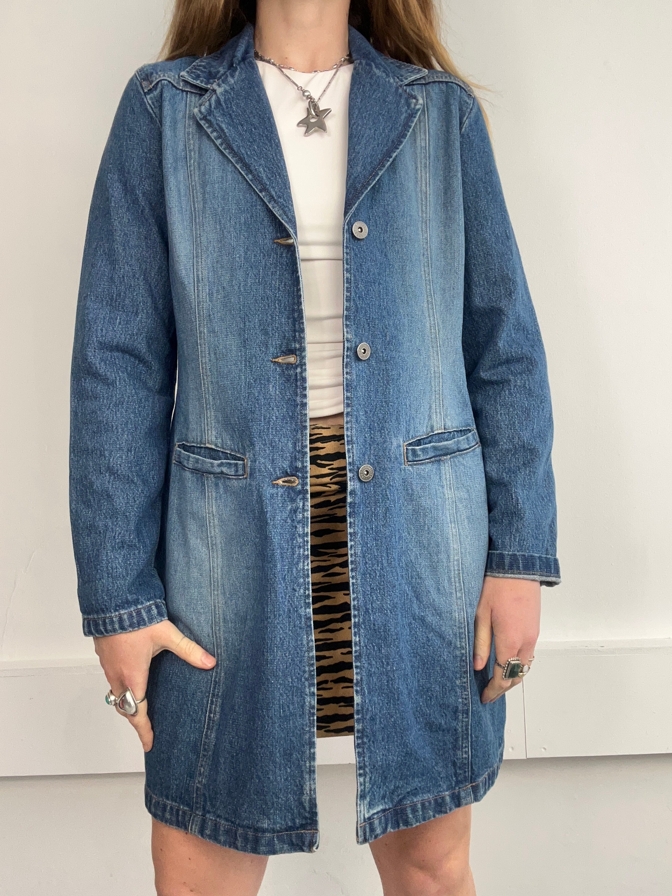 Denim Blazer Jacket Size 12
