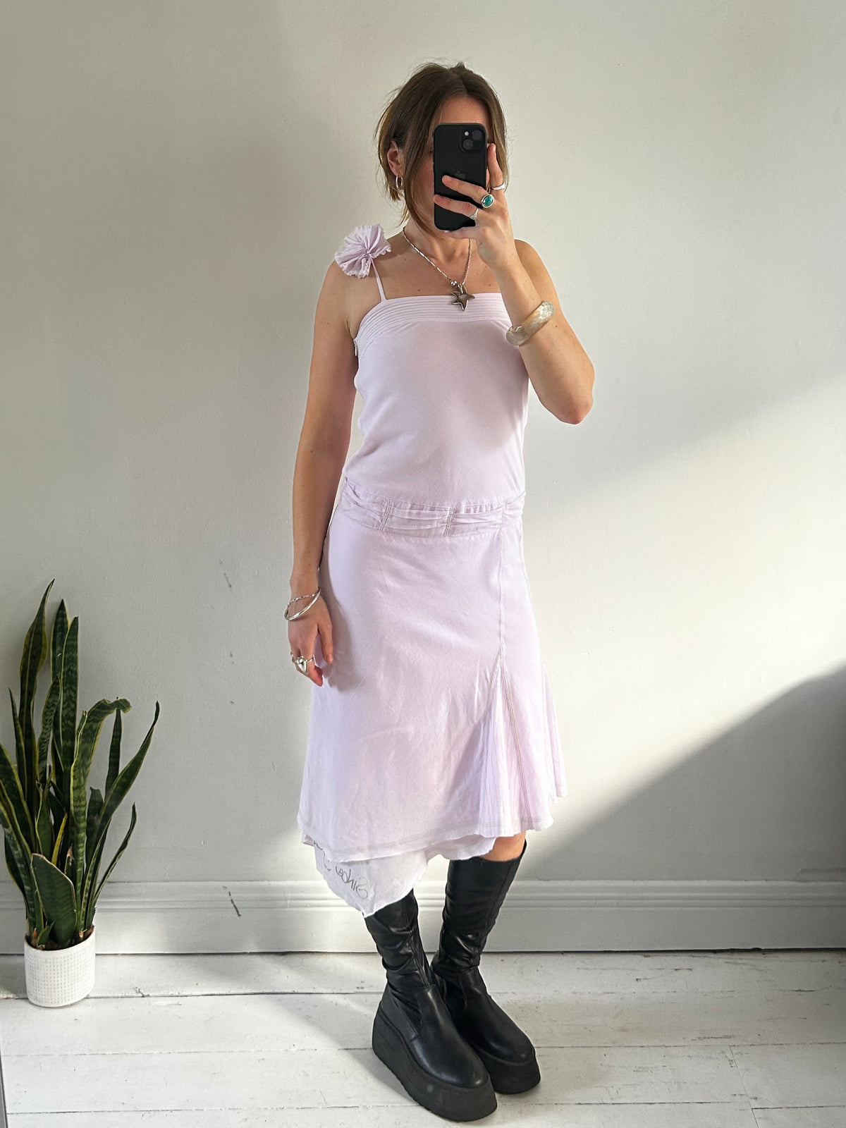 Cop Copine Lilac Midi Dress Size 8