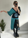 Desigual V Neck Batwing Dress Size 12