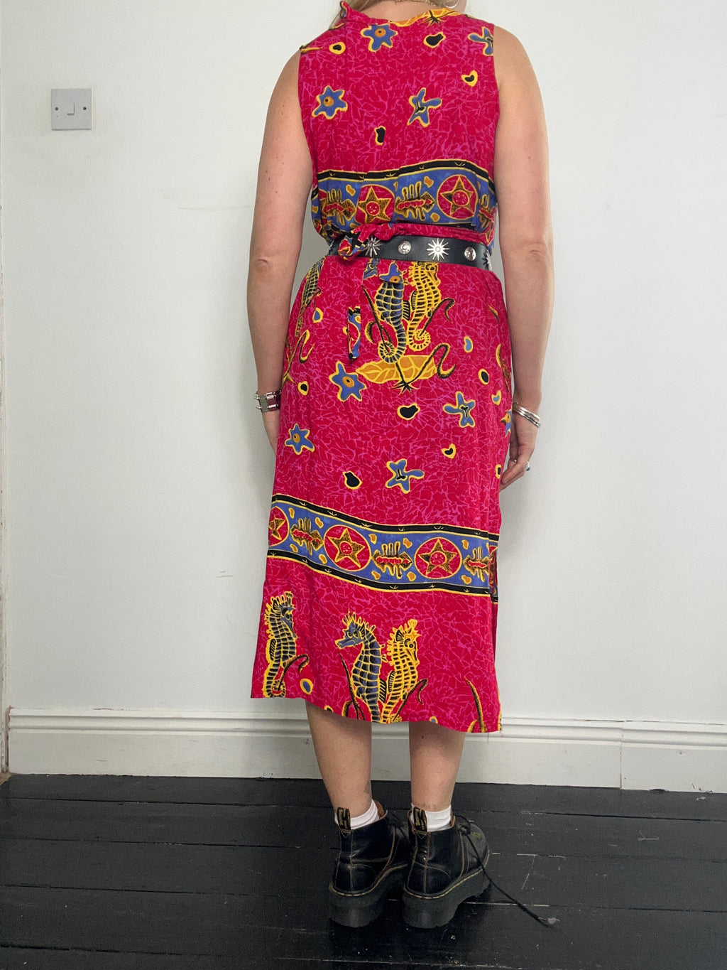 90's Sea Horse Midi Dress Size 12