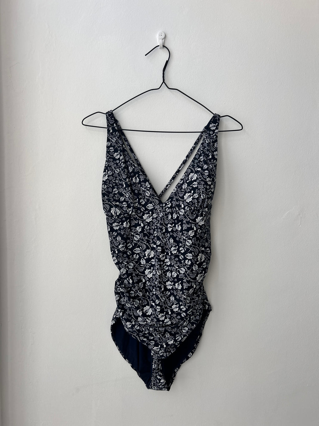 Navy Floral Swimsuit Size 14