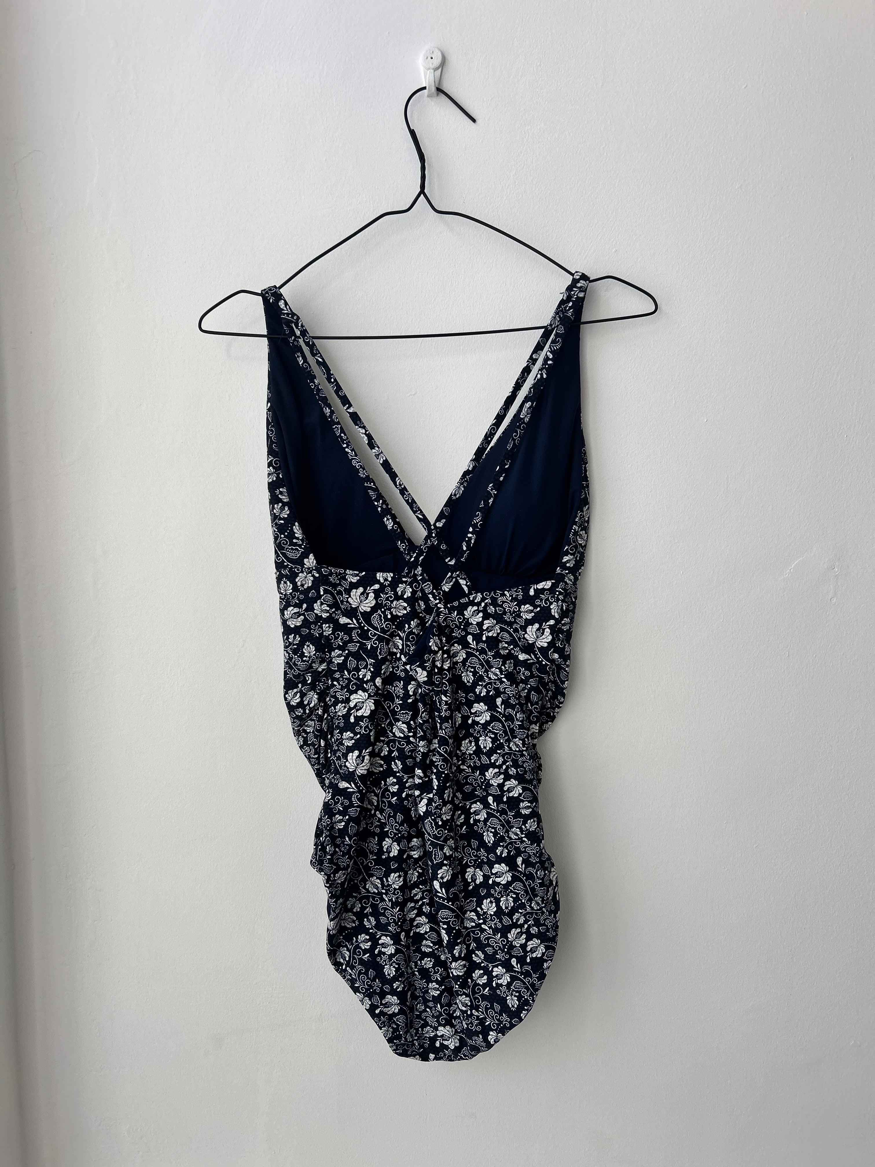 Navy Floral Swimsuit Size 14