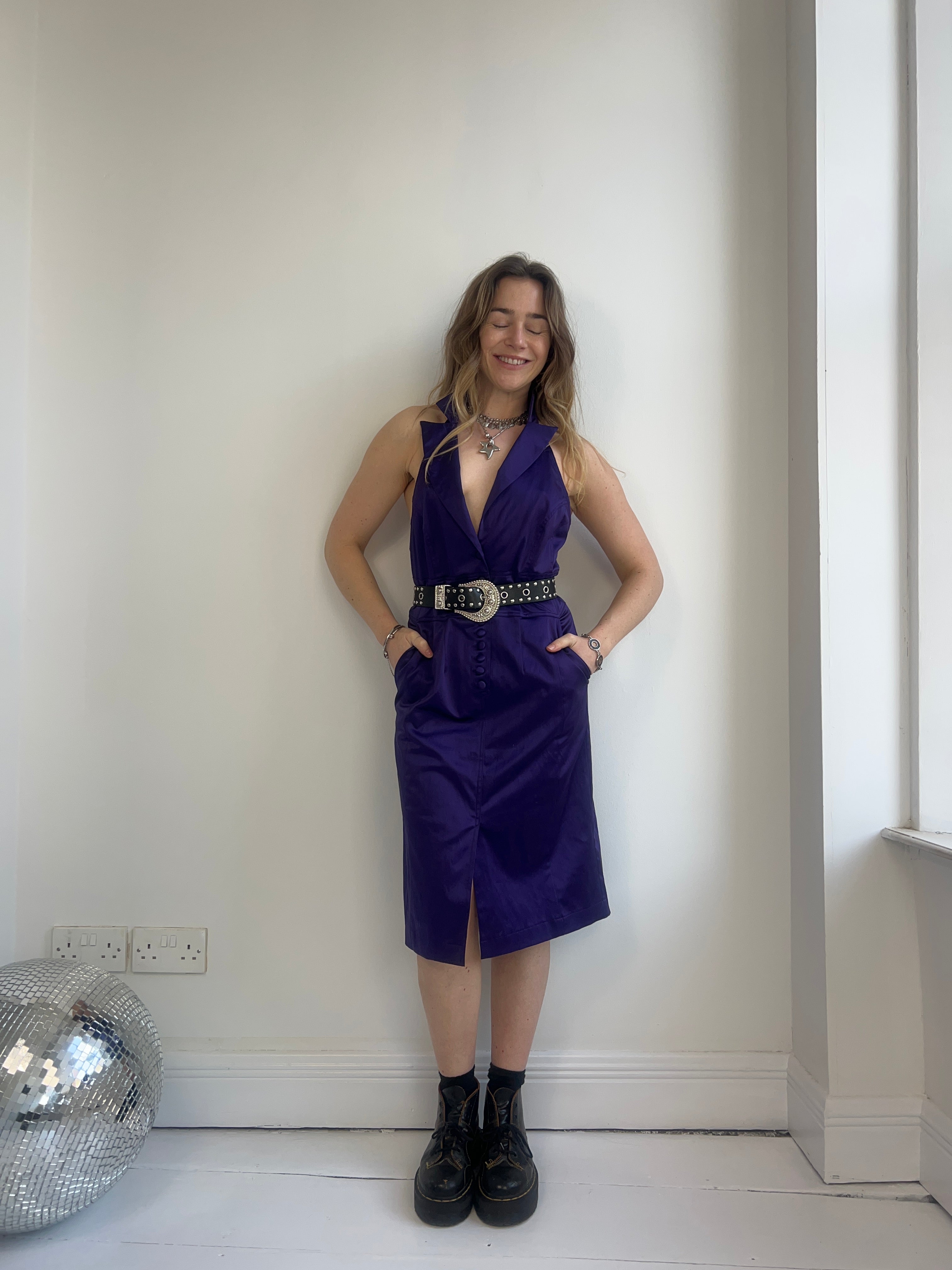 Purple Halterneck Dress Size 10