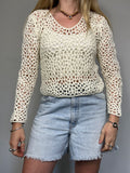 Crochet Cropped Sweater Size 10