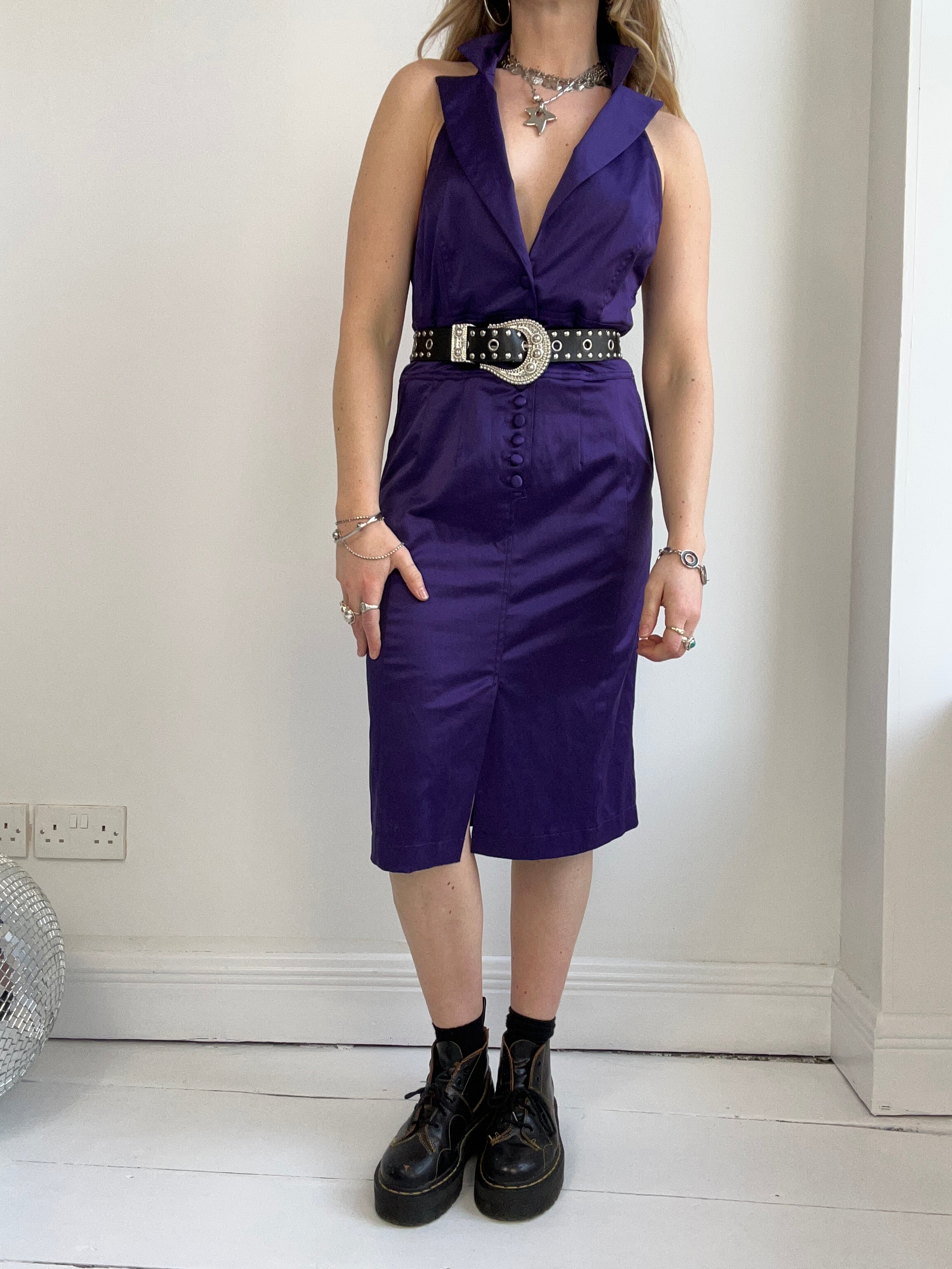Purple Halterneck Dress Size 10