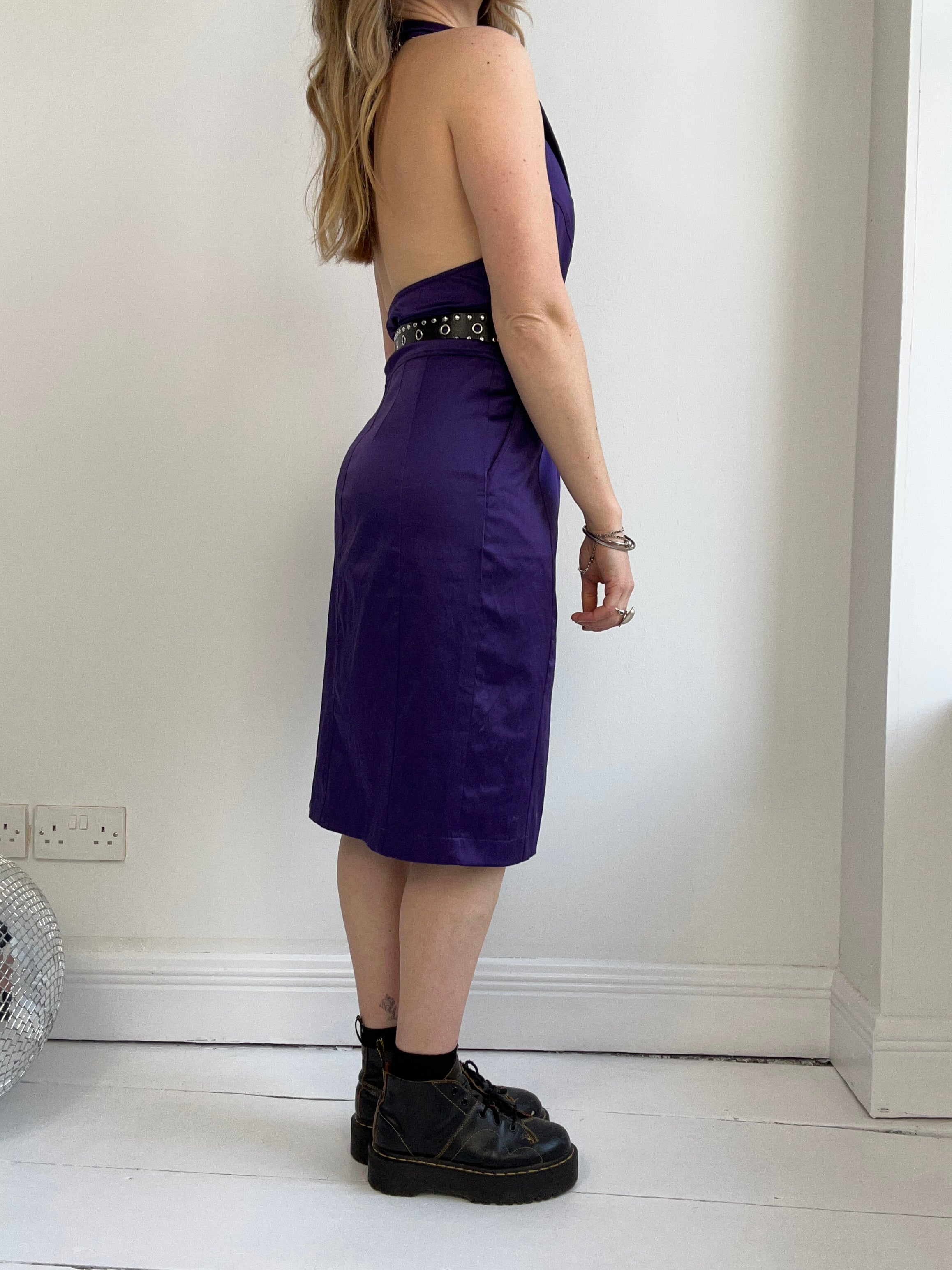 Purple Halterneck Dress Size 10