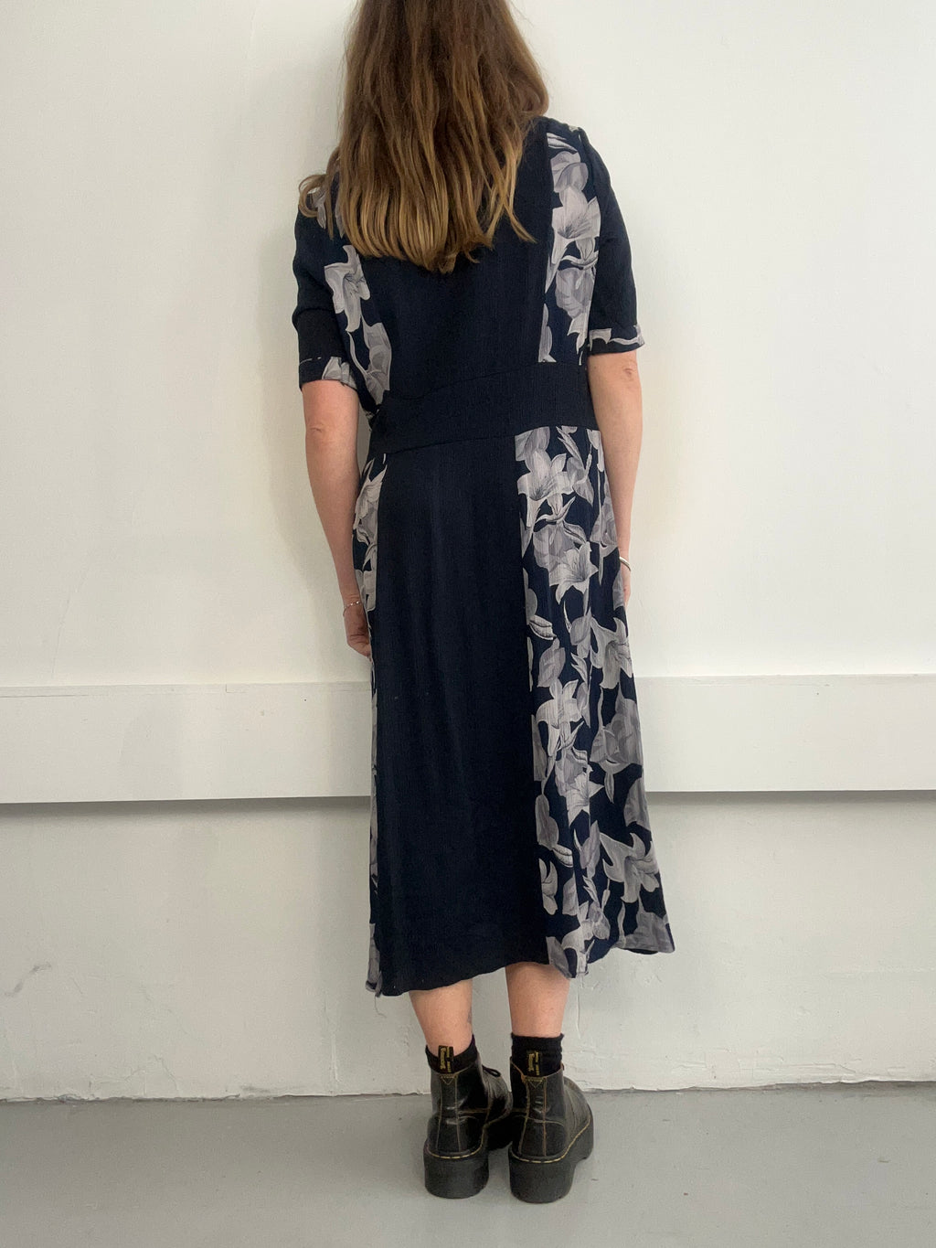 Navy Large Collar Dress Size 12
