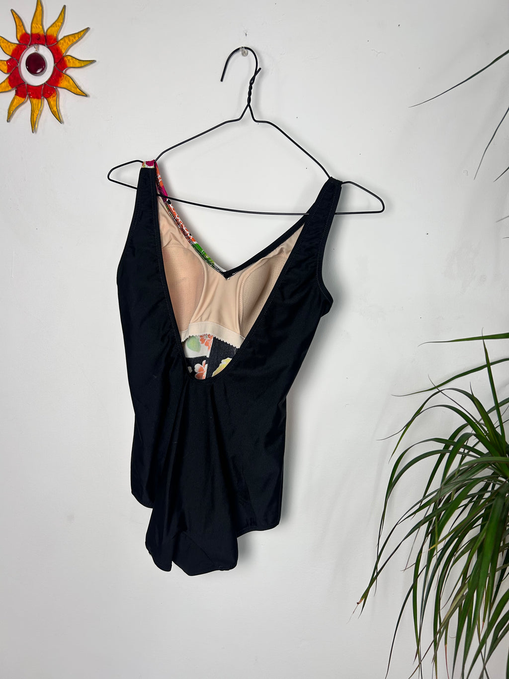 80's floral Swimsuit Size 14