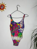 80's Printed Swimsuit Size 8/10