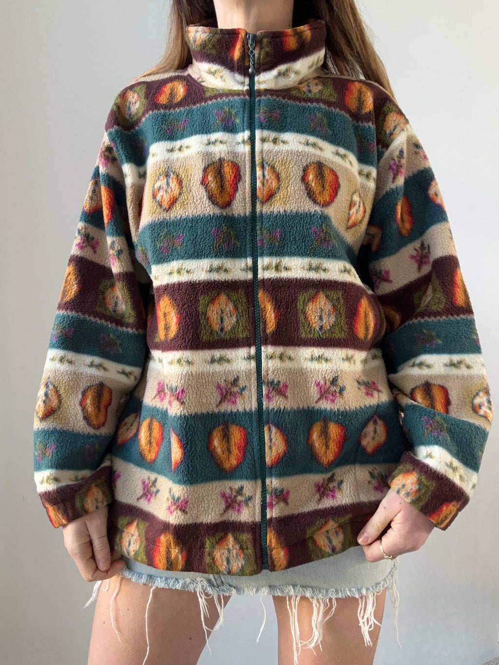 Zip Through Fleece 90's Size L