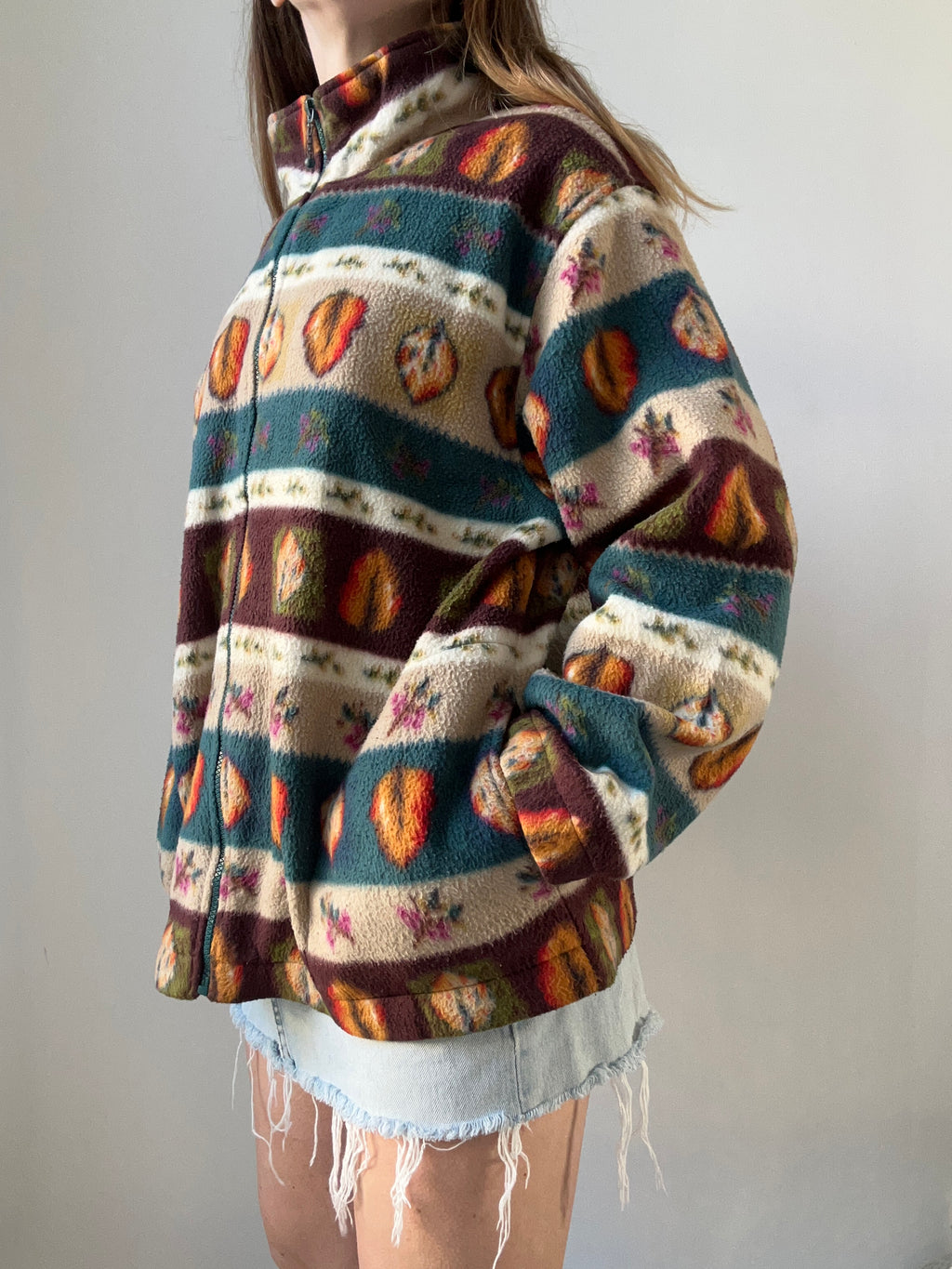 Zip Through Fleece 90's Size L
