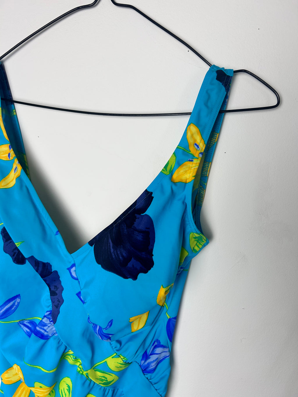 Blue Floral Swimsuit Size 14