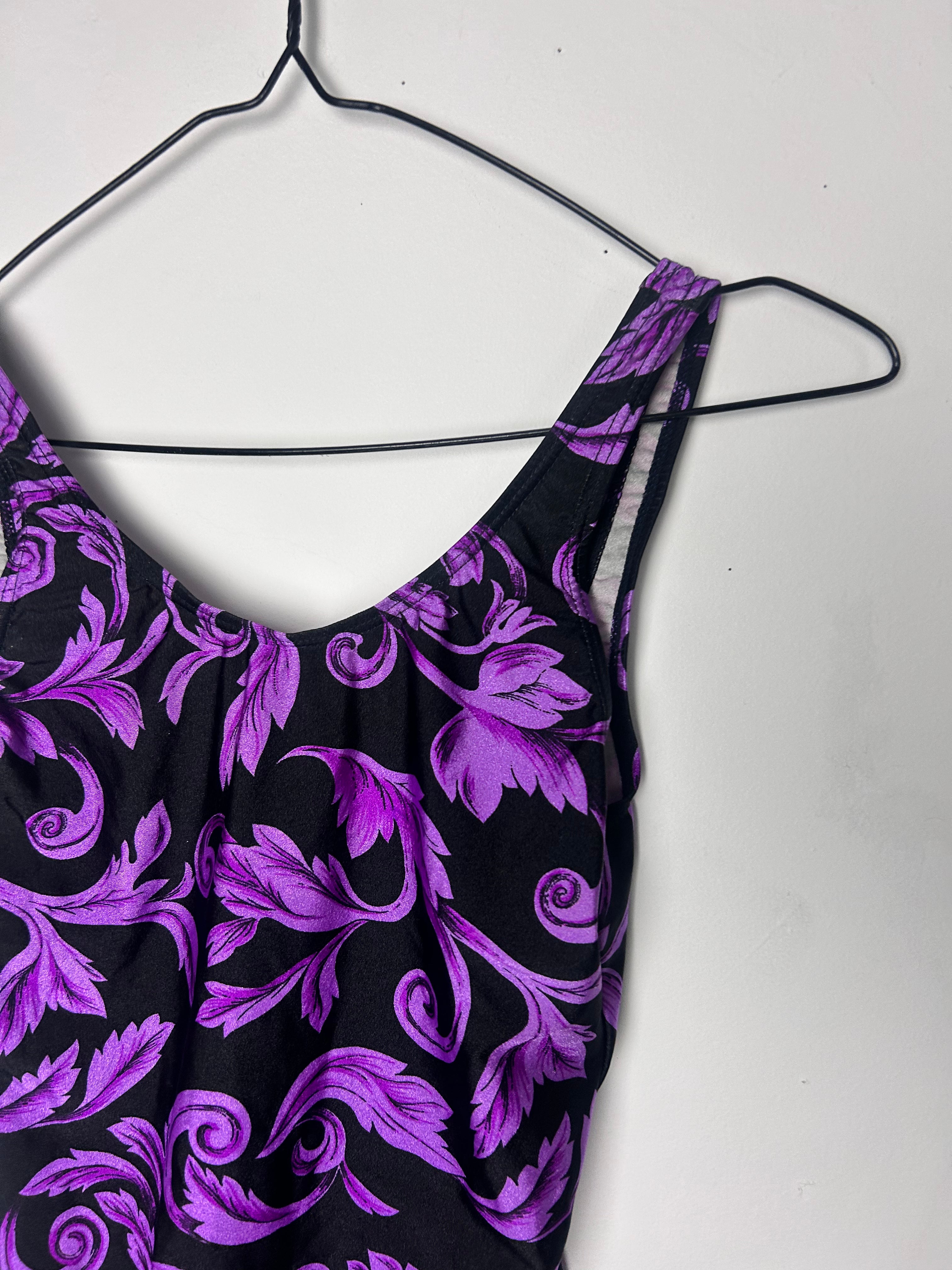 Purple 80's Swimsuit Size 10