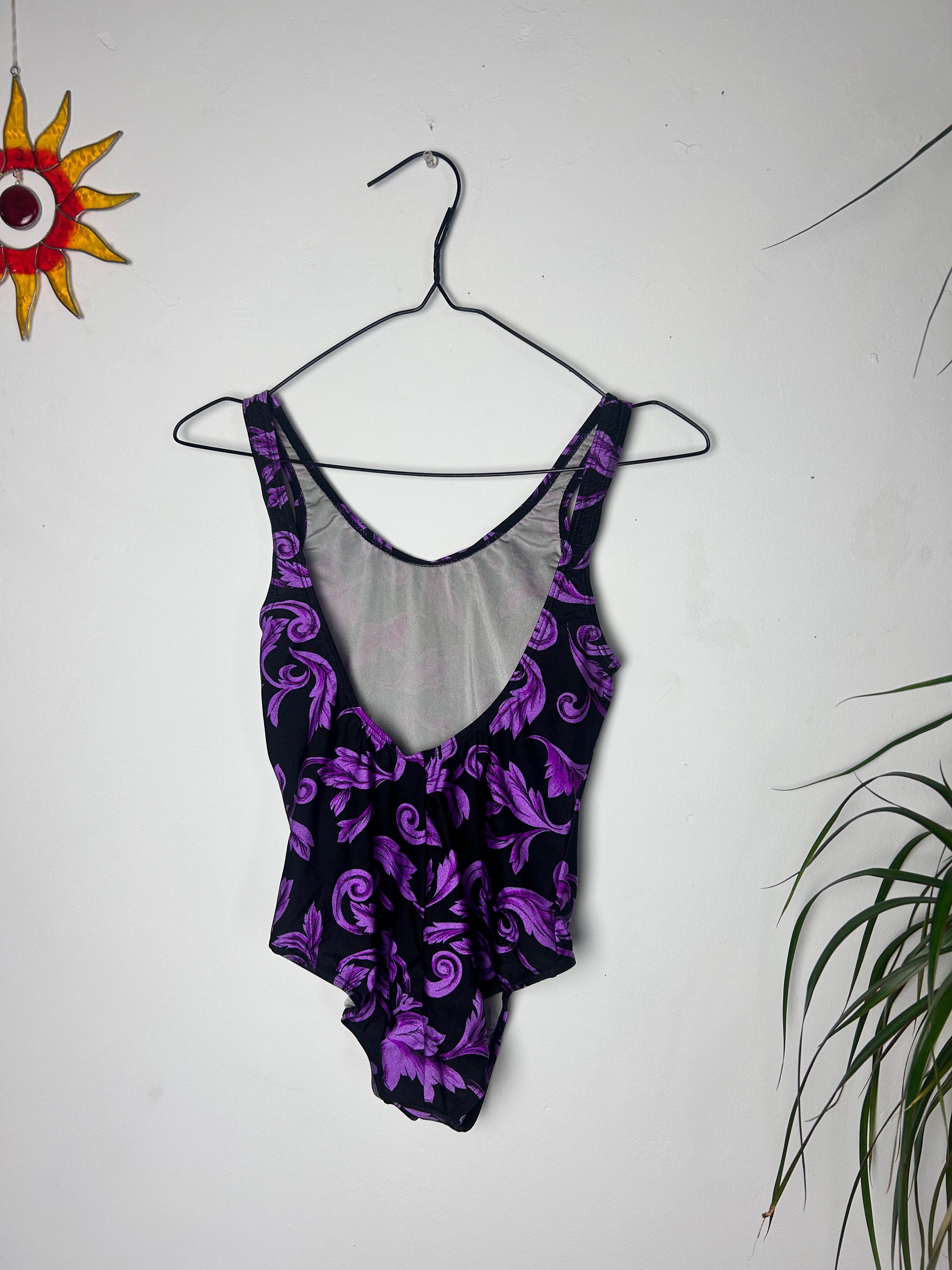 Purple 80's Swimsuit Size 10